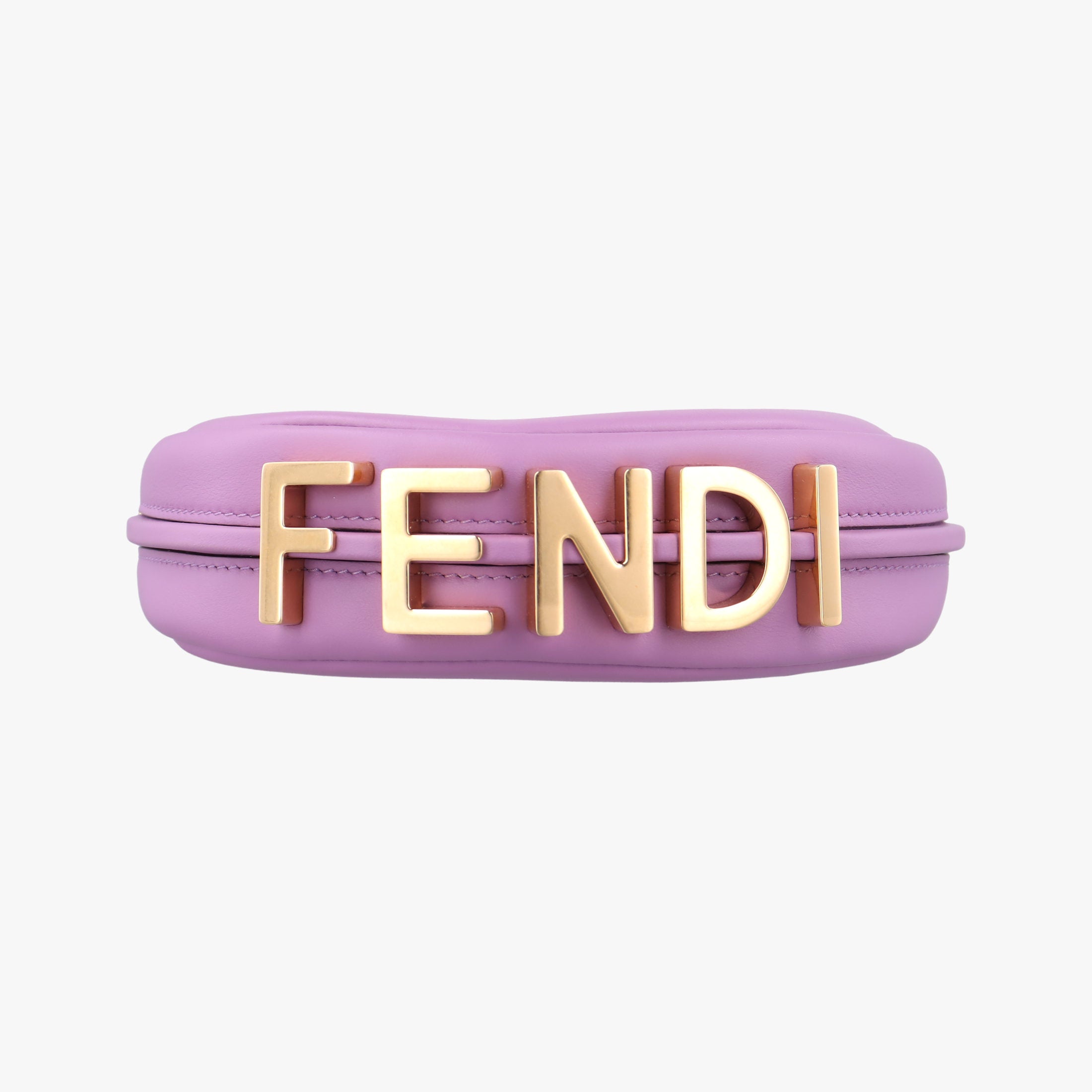 Pre-owned Fendi Nano Fendigraphy Purple Leather 7AS089 handbag | stylenewstar