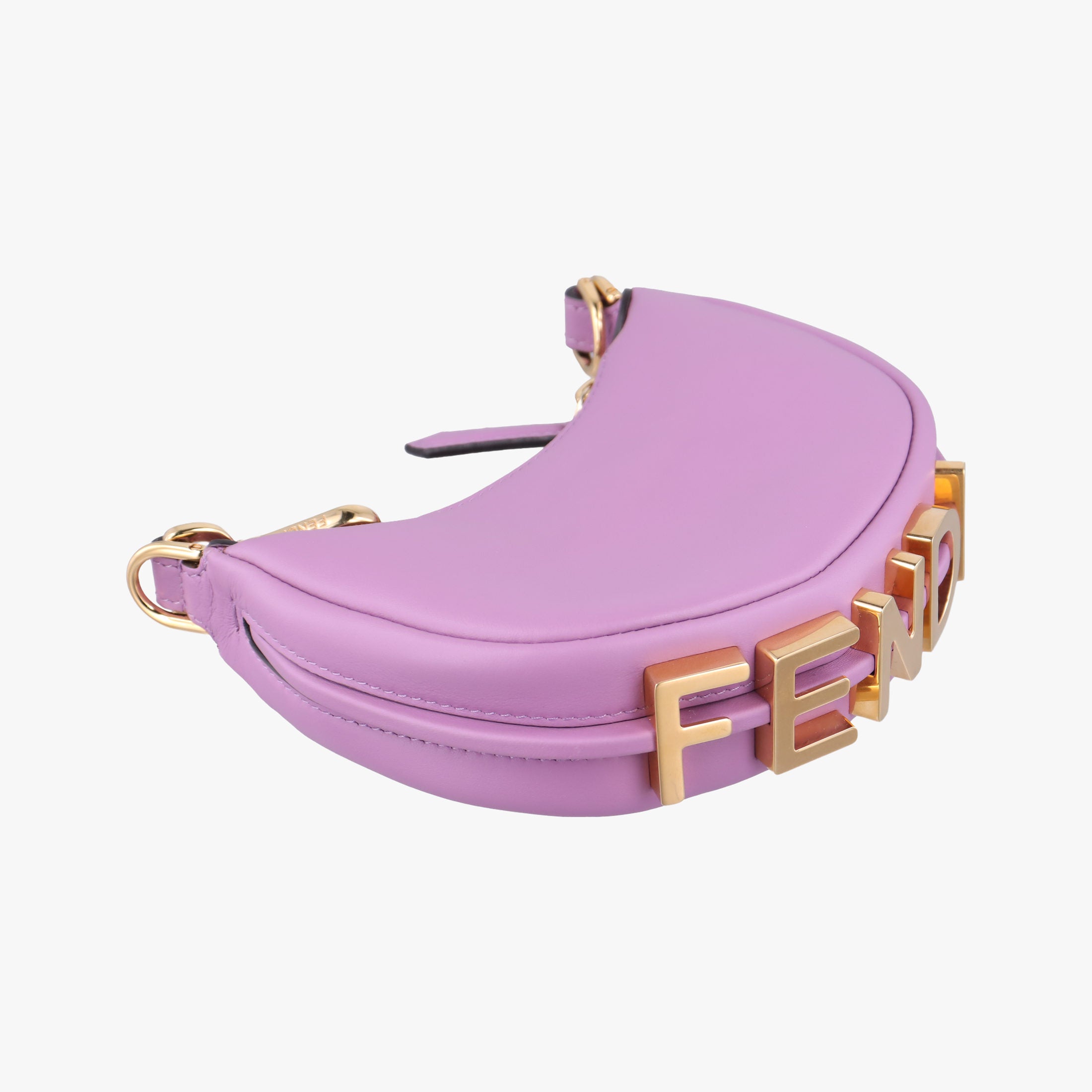 Pre-owned Fendi Nano Fendigraphy Purple Leather 7AS089 handbag | stylenewstar