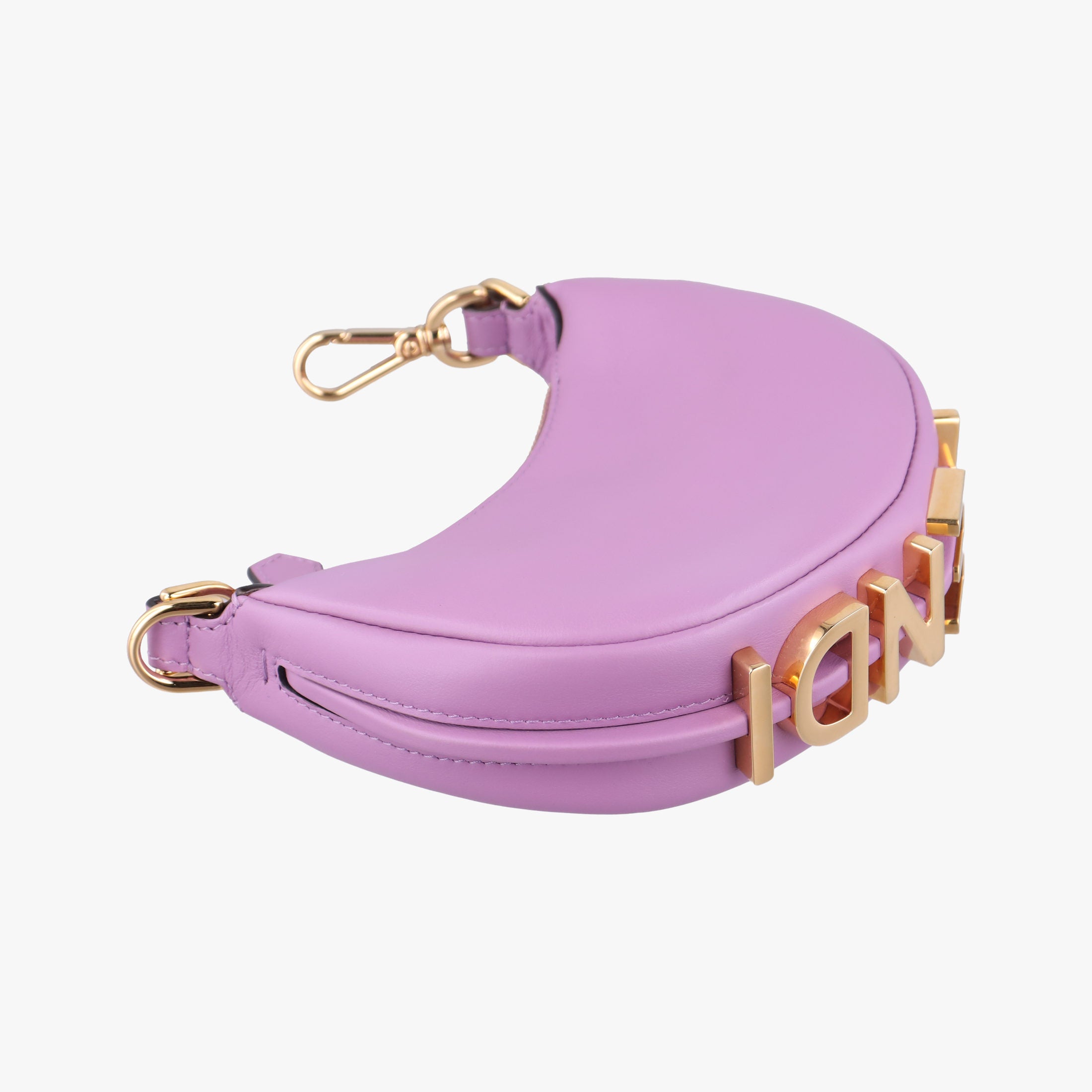 Pre-owned Fendi Nano Fendigraphy Purple Leather 7AS089 handbag | stylenewstar