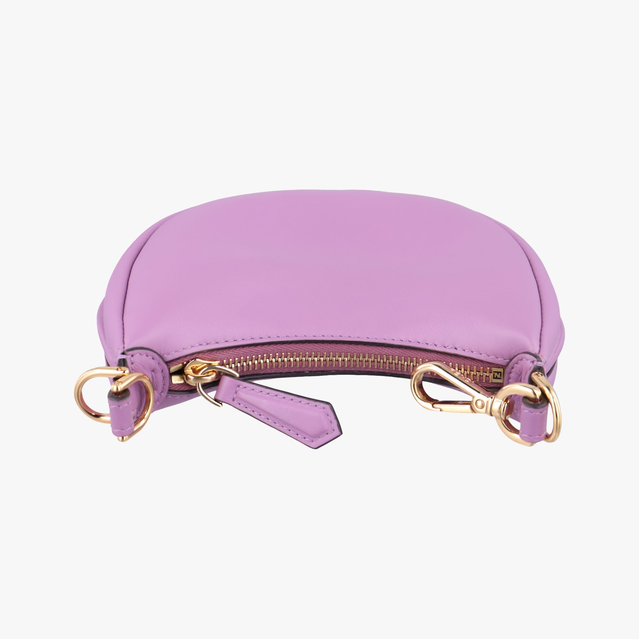 Pre-owned Fendi Nano Fendigraphy Purple Leather 7AS089 handbag | stylenewstar