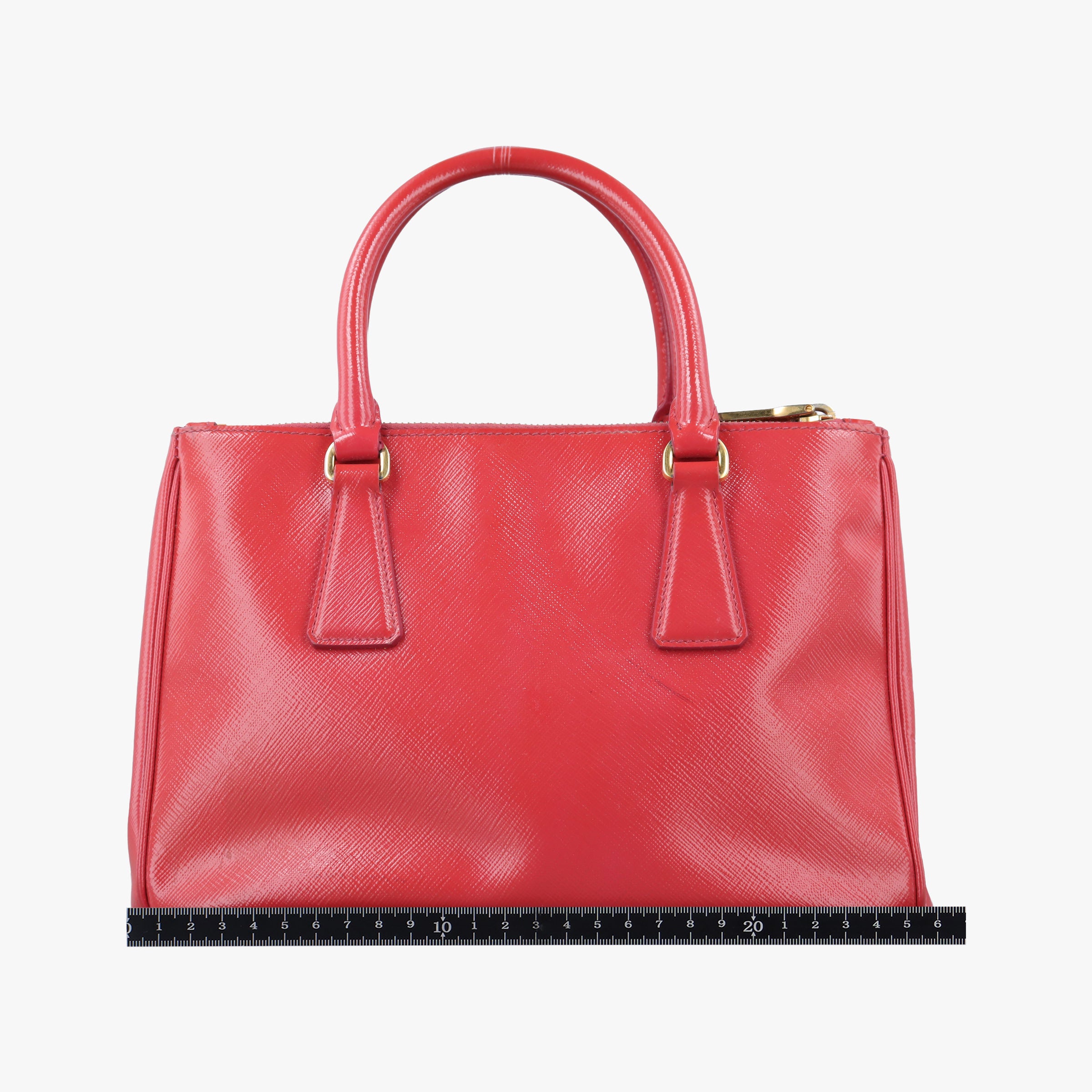 Pre-owned Prada Galleria Red SAFFIANO Leather BN1874 handbag | stylenewstar