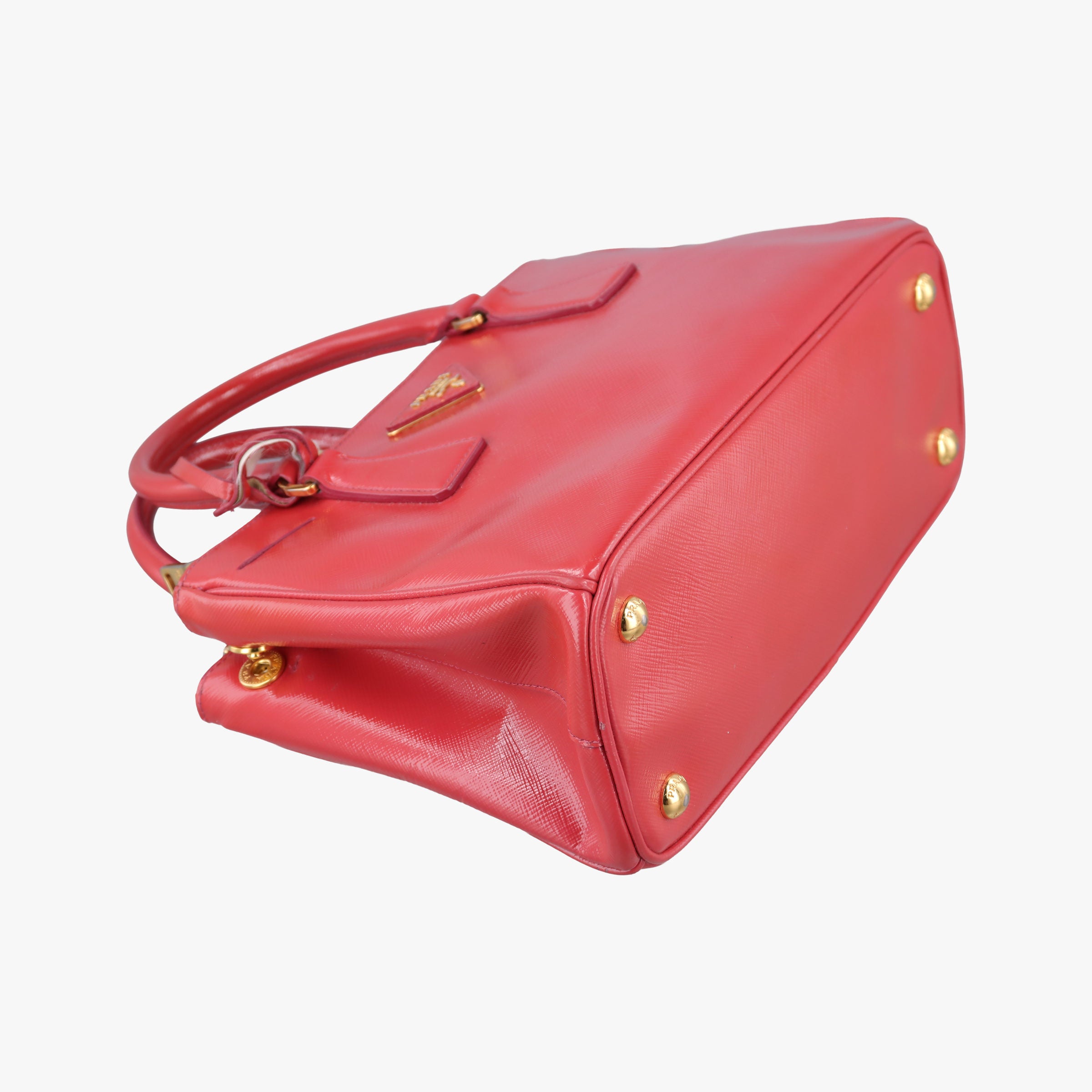 Pre-owned Prada Galleria Red SAFFIANO Leather BN1874 handbag | stylenewstar