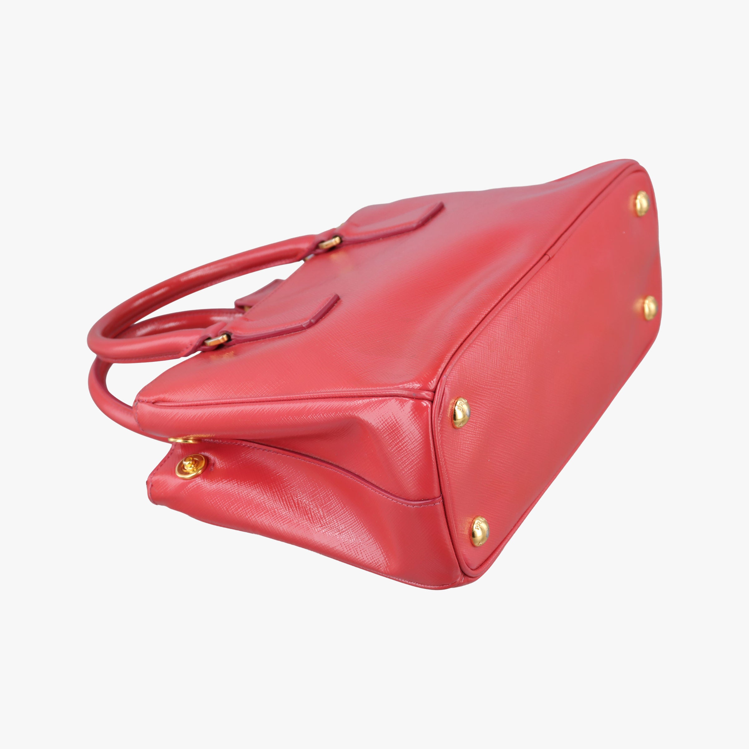 Pre-owned Prada Galleria Red SAFFIANO Leather BN1874 handbag | stylenewstar