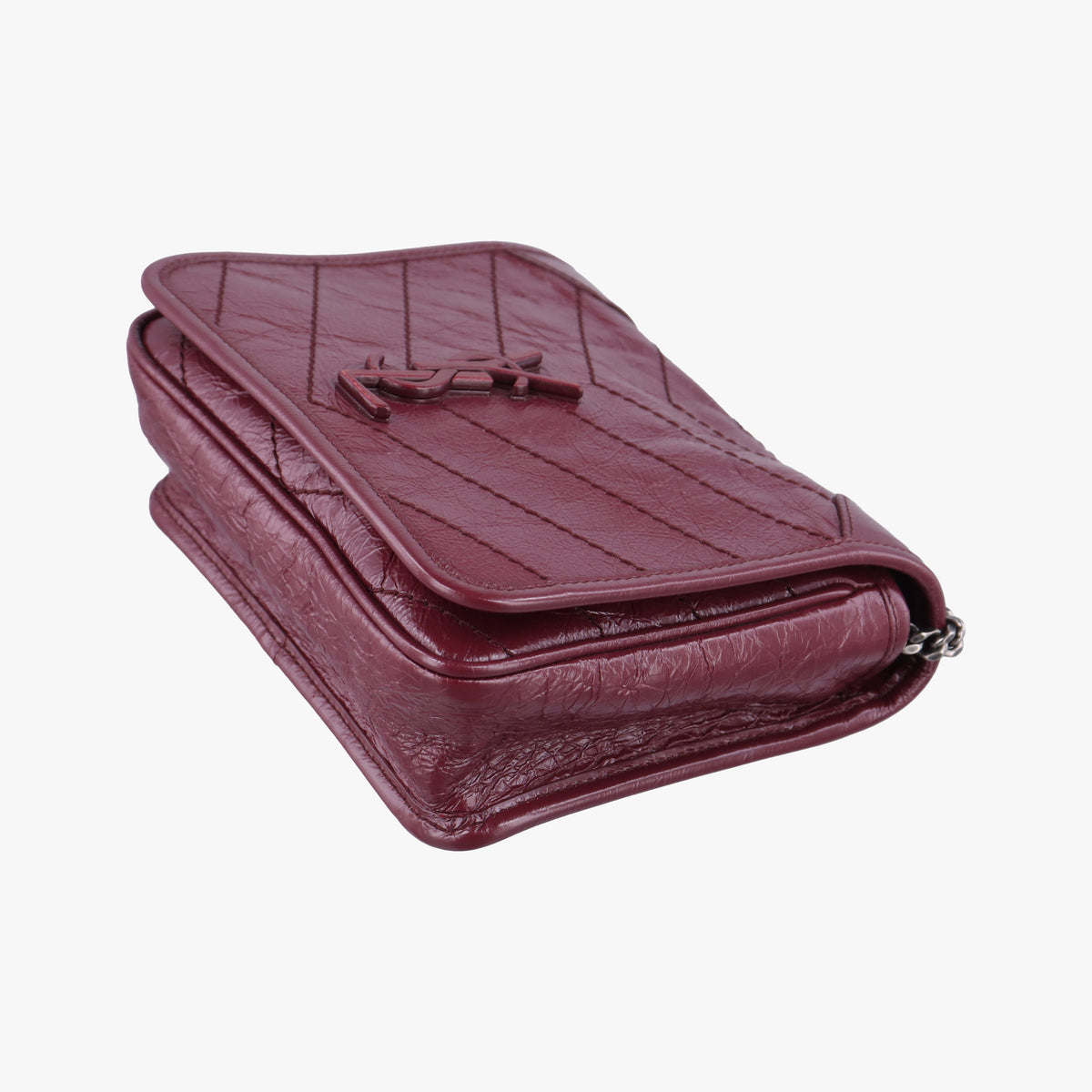 Pre-owned Yves Saint Laurent Niki Burgundy Leather 583103 shoulderbag | stylenewstar