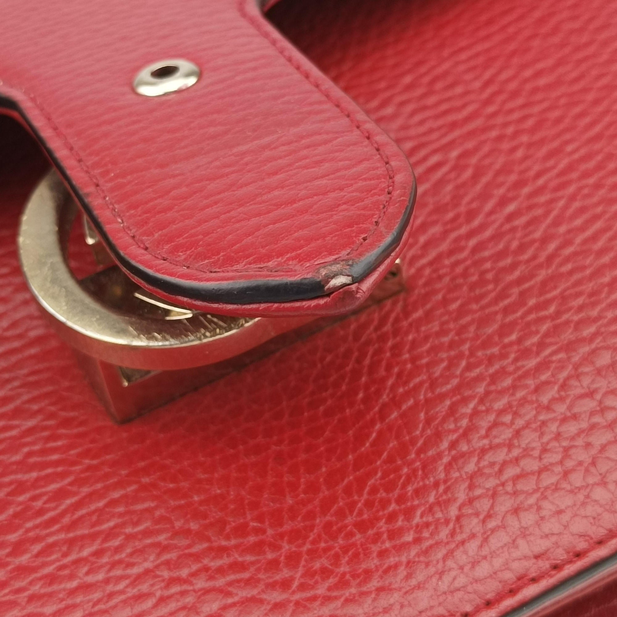 Pre-owned Gucci Interlocking G Red Leather 510304 shoulderbag | stylenewstar