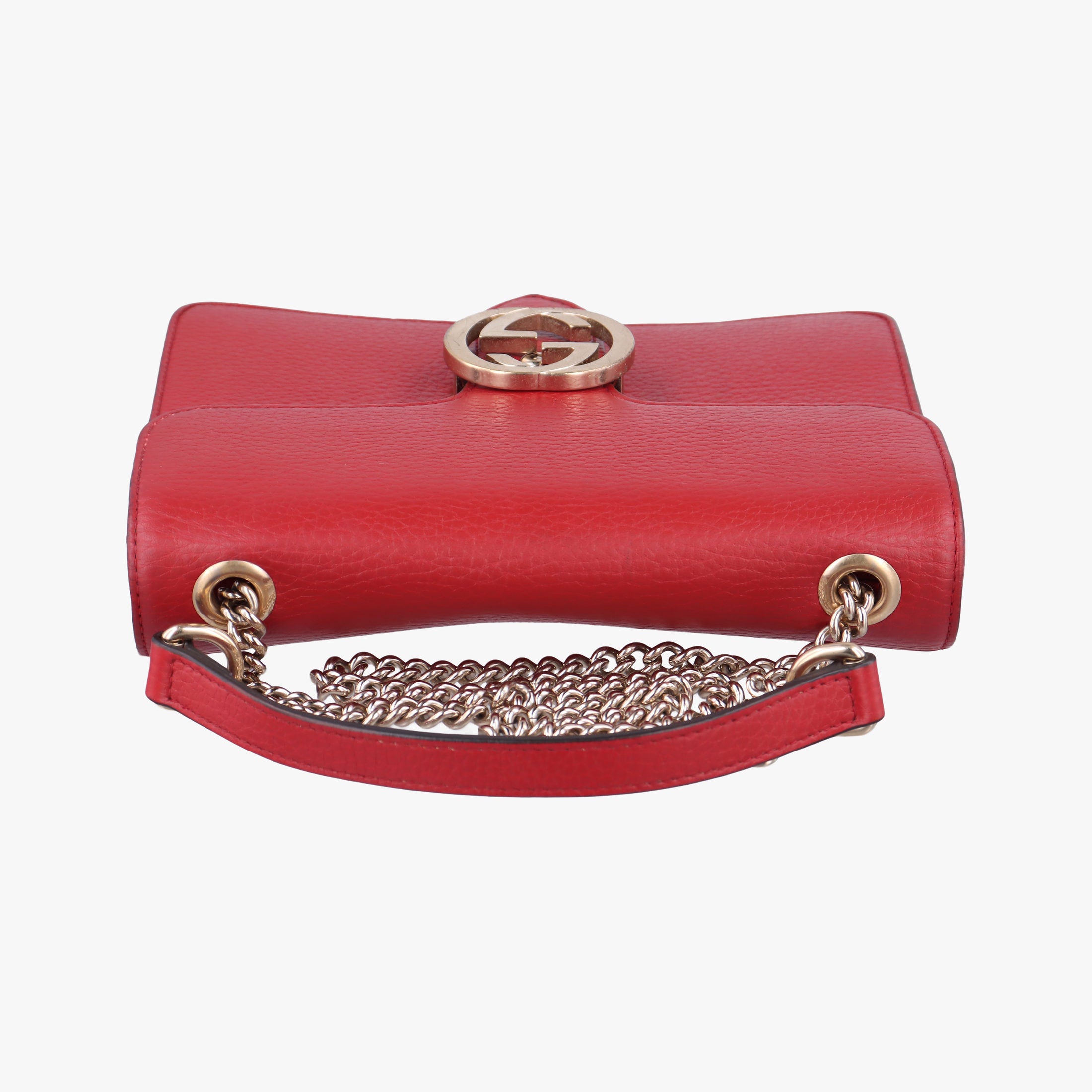 Pre-owned Gucci Interlocking G Red Leather 510304 shoulderbag | stylenewstar