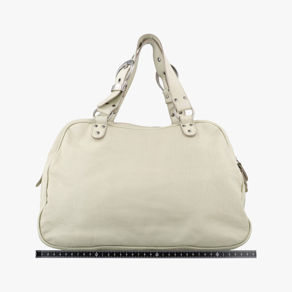 Secondhand Christian Dior Gaucho White Leather  shoulderbag | stylenewstar