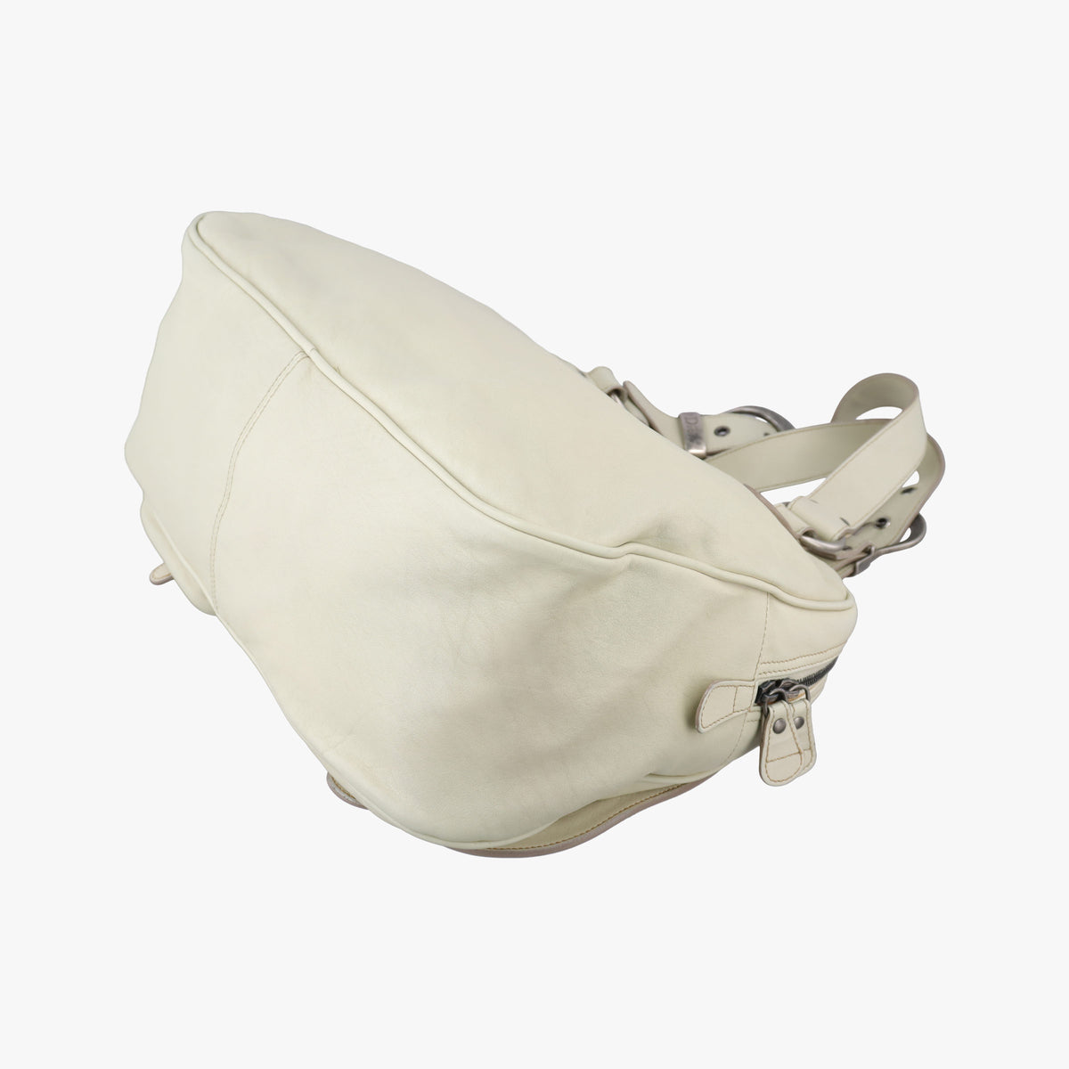 Secondhand Christian Dior Gaucho White Leather  shoulderbag | stylenewstar
