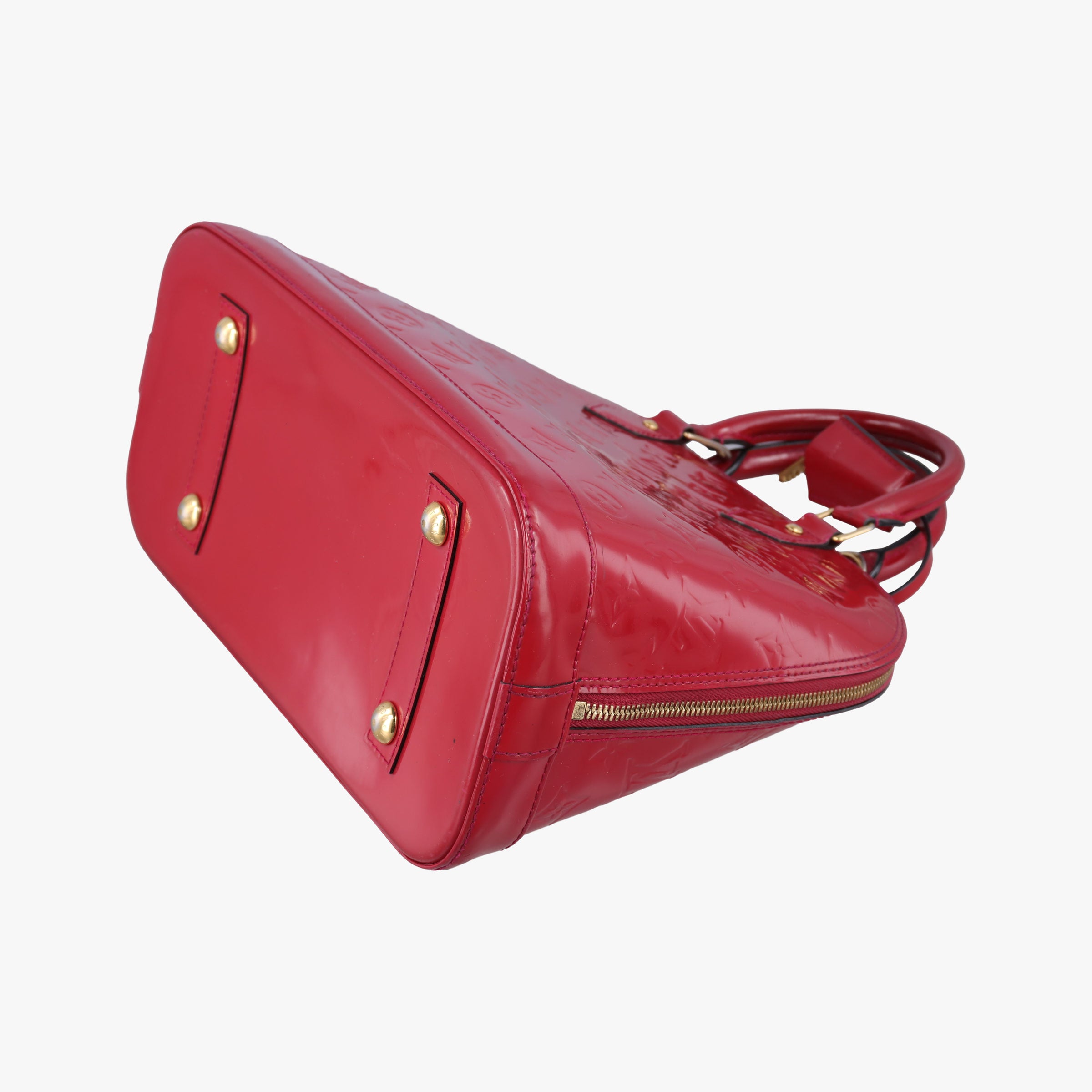Pre-owned Louis Vuitton Alma PM pomme d'amour Vernis M90096 handbag | stylenewstar