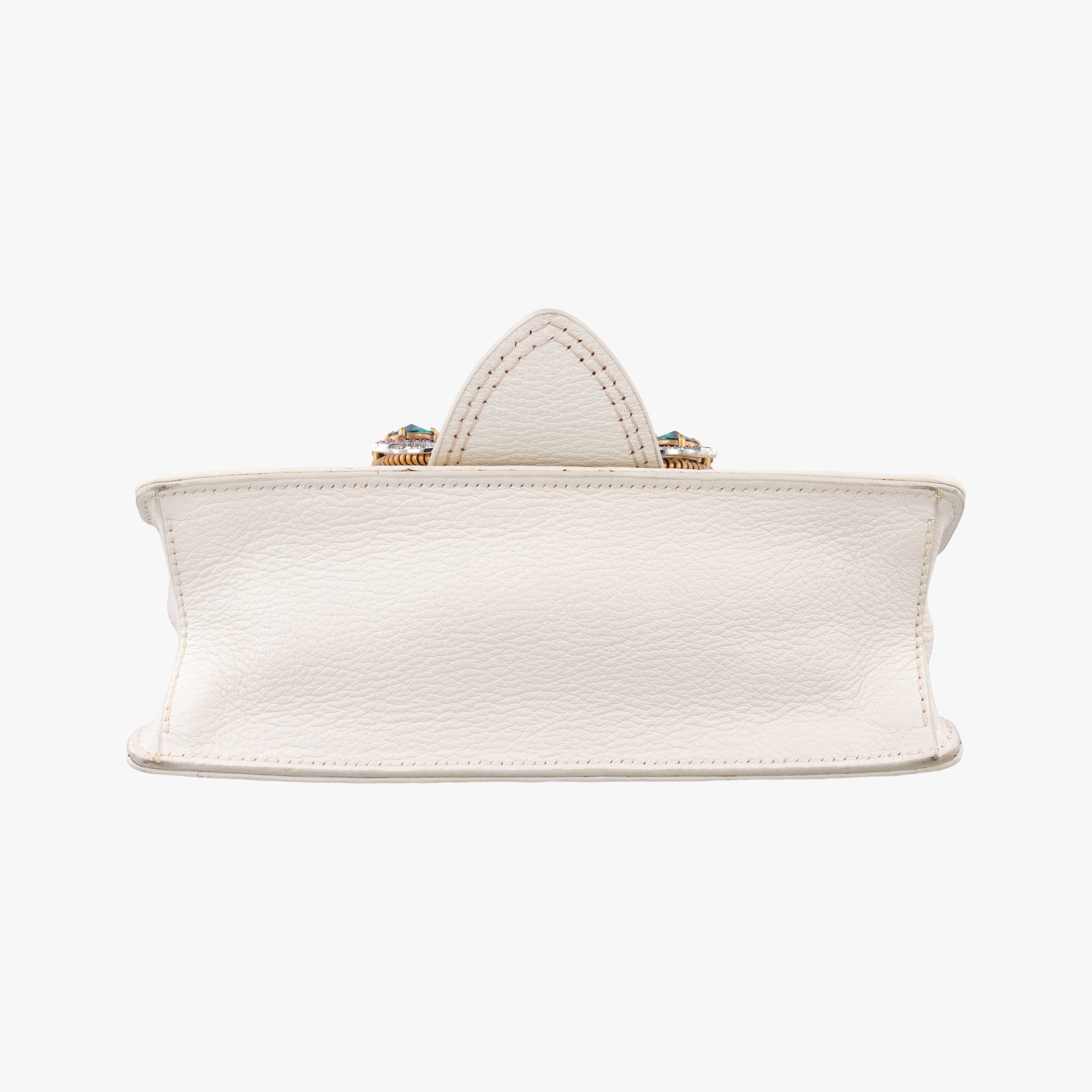 Pre-owned Miu Miu Miu Lady Natural × White Paglia × Madras Goat Leather  shoulderbag | stylenewstar
