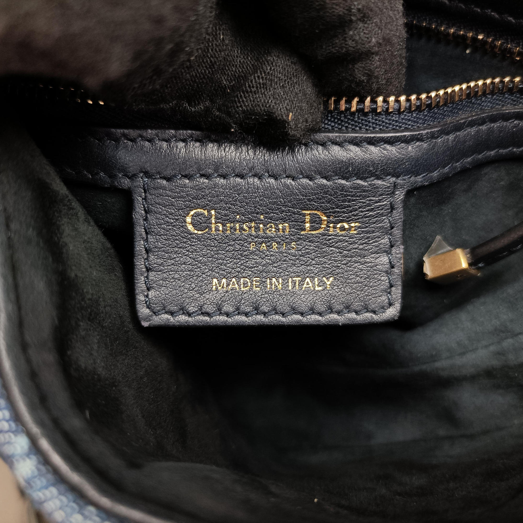 Pre-owned Christian Dior Saddle Blue denim  shoulderbag | stylenewstar