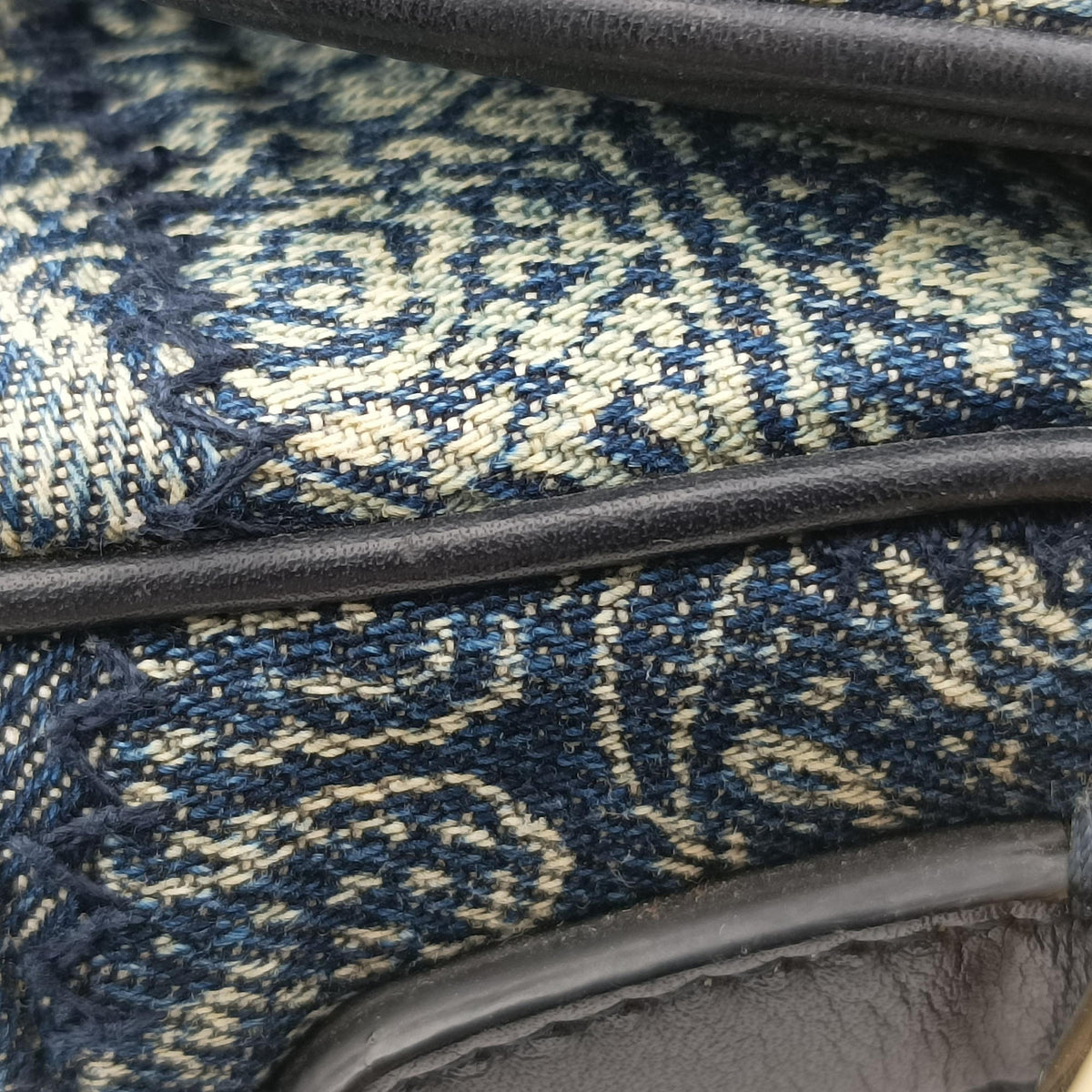 Pre-owned Christian Dior Saddle Blue denim  shoulderbag | stylenewstar