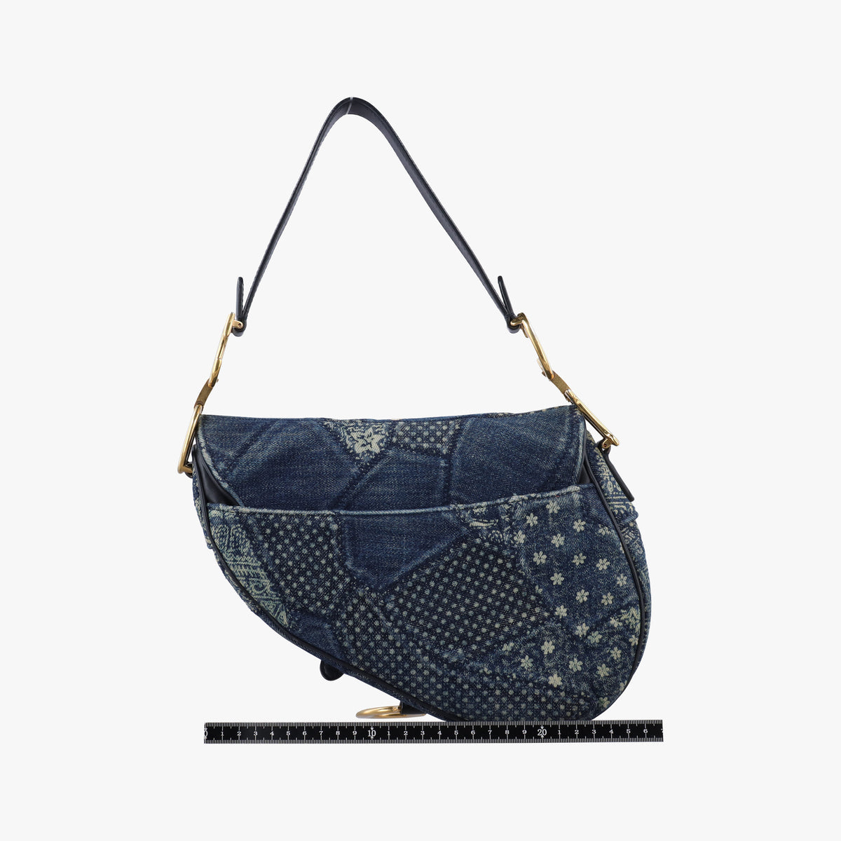 Pre-owned Christian Dior Saddle Blue denim  shoulderbag | stylenewstar