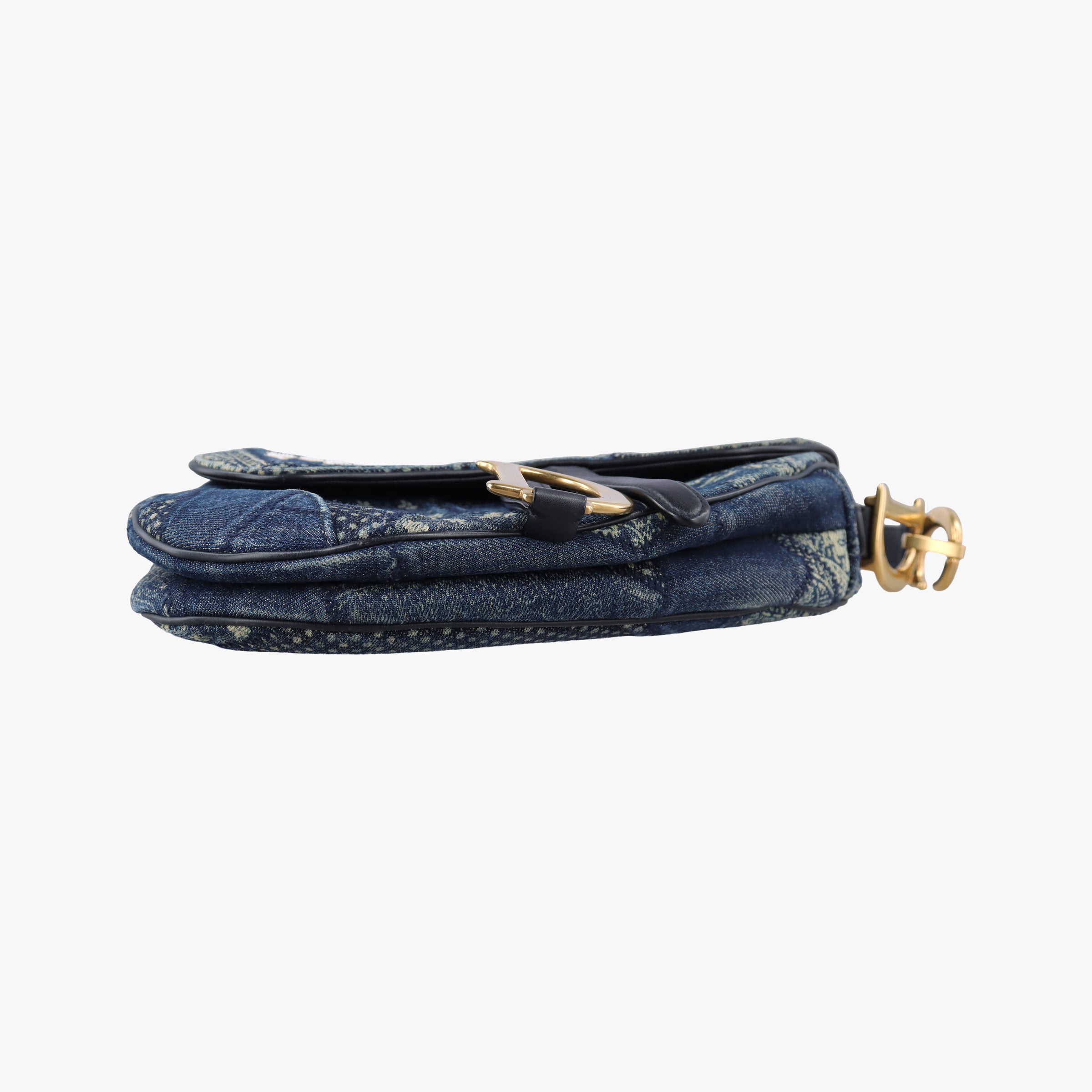 Pre-owned Christian Dior Saddle Blue denim  shoulderbag | stylenewstar