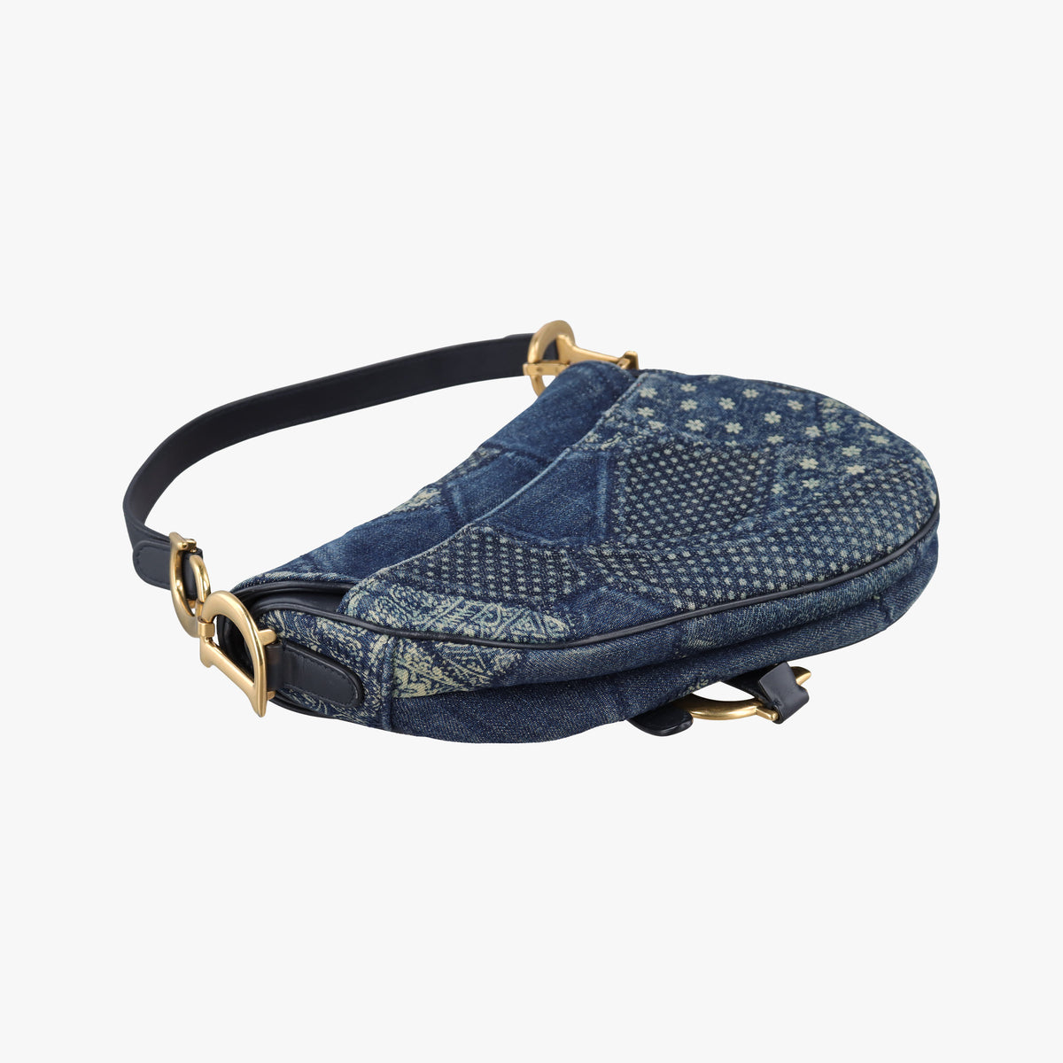 Pre-owned Christian Dior Saddle Blue denim  shoulderbag | stylenewstar
