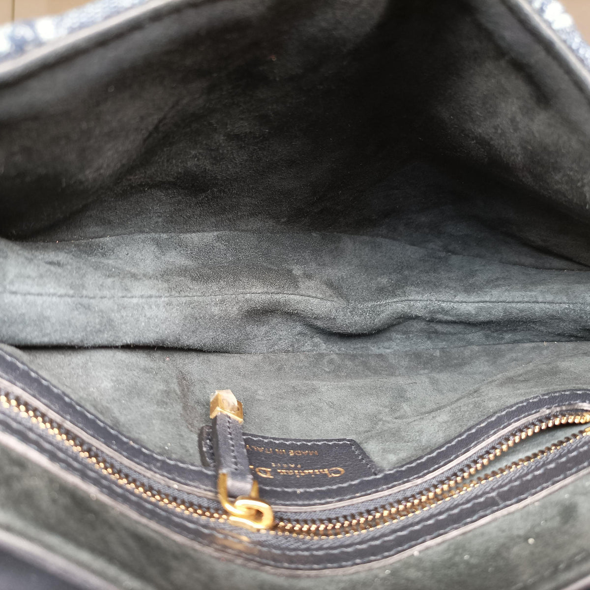 Pre-owned Christian Dior Saddle Blue denim  shoulderbag | stylenewstar