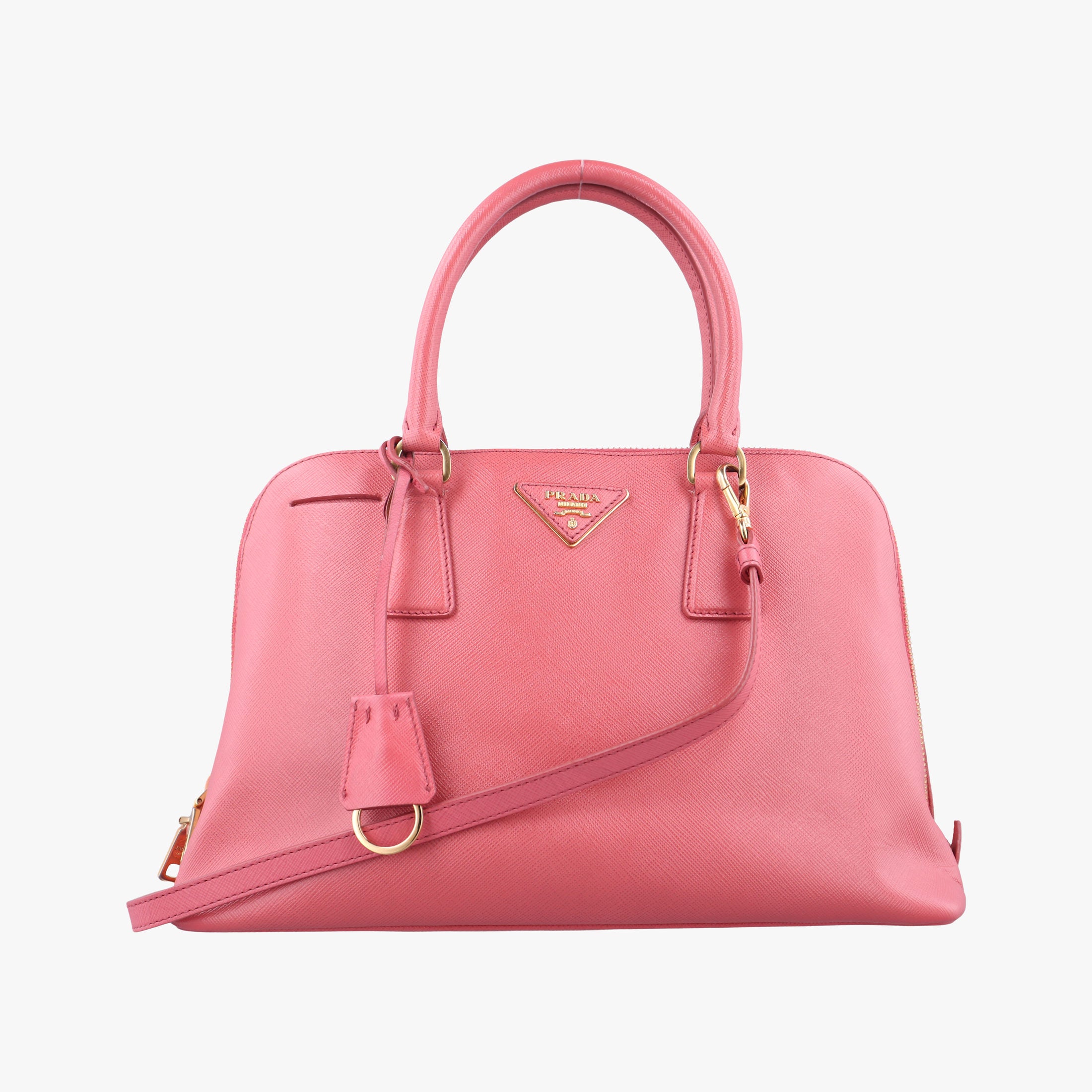Pre-owned Prada Promenade Pink SAFFIANO Leather BL0837 shoulderbag | stylenewstar