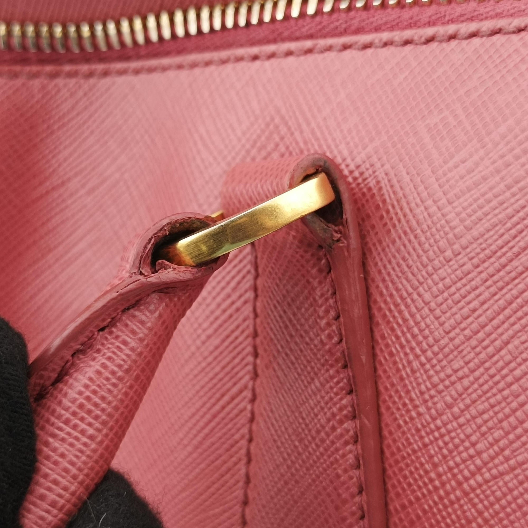 Pre-owned Prada Promenade Pink SAFFIANO Leather BL0837 shoulderbag | stylenewstar