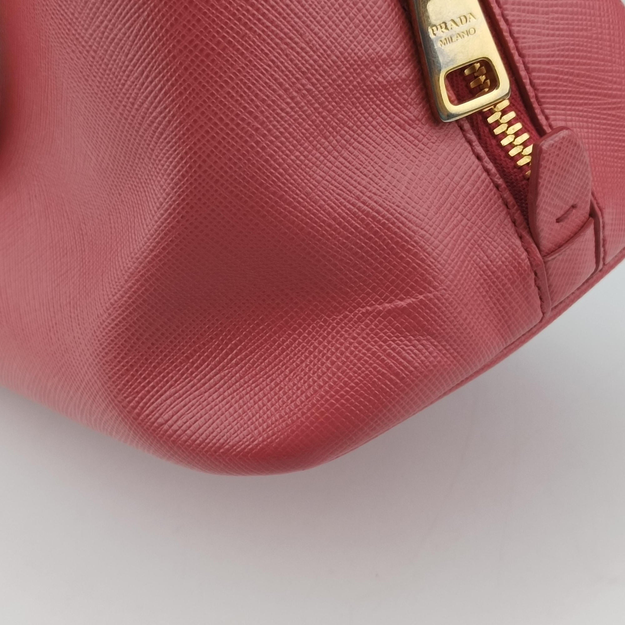 Pre-owned Prada Promenade Pink SAFFIANO Leather BL0837 shoulderbag | stylenewstar