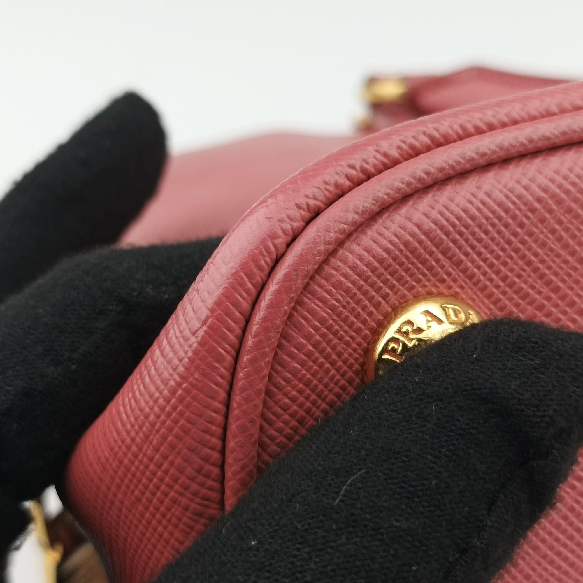Pre-owned Prada Promenade Pink SAFFIANO Leather BL0837 shoulderbag | stylenewstar