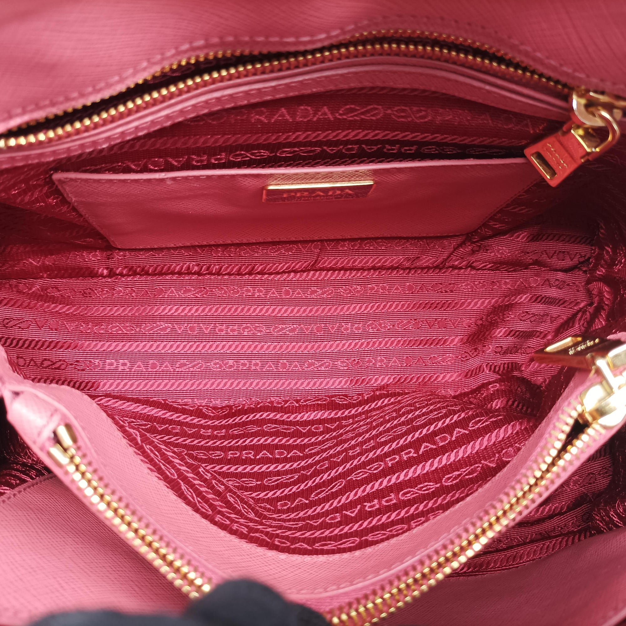 Pre-owned Prada Promenade Pink SAFFIANO Leather BL0837 shoulderbag | stylenewstar