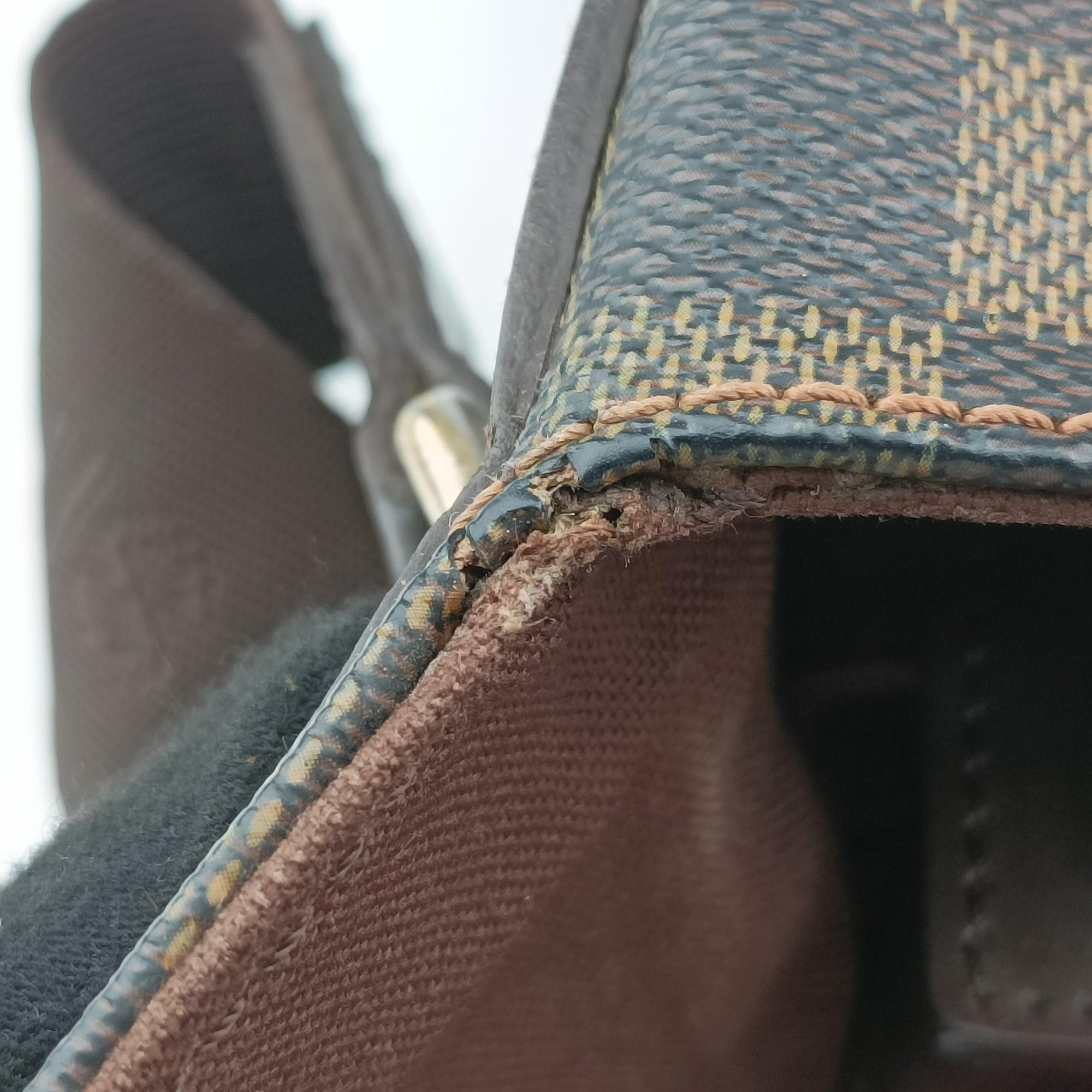 Pre-owned Louis Vuitton SPENCER EBENE Damier　Canvas N58021 shoulderbag | stylenewstar