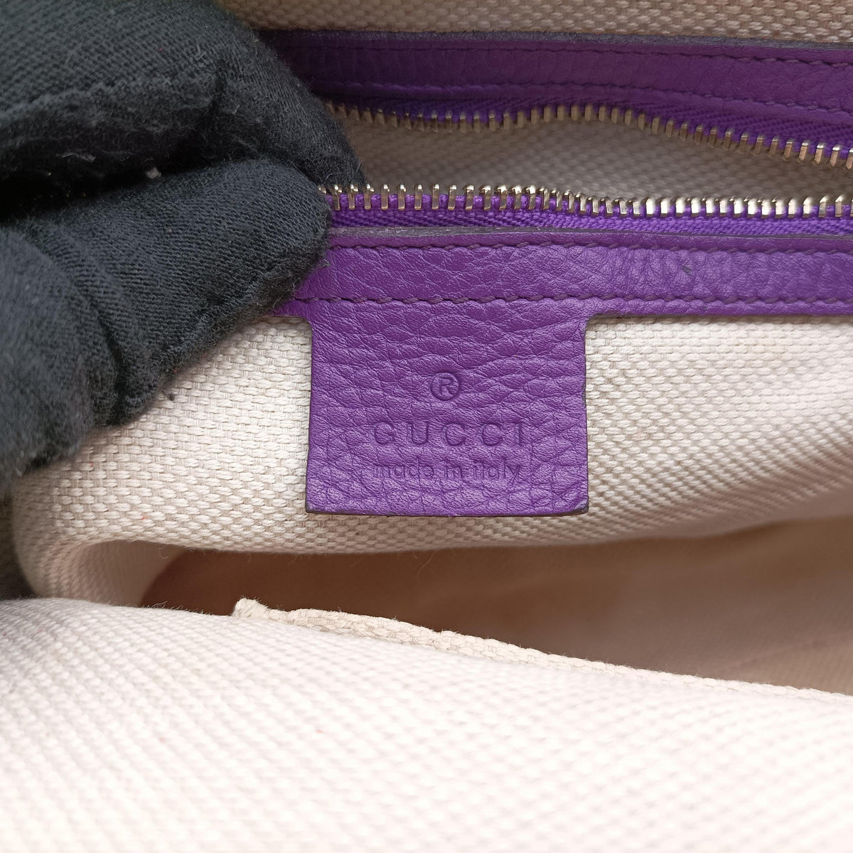 Pre-owned Gucci Soho Purple Leather 369176 shoulderbag | stylenewstar