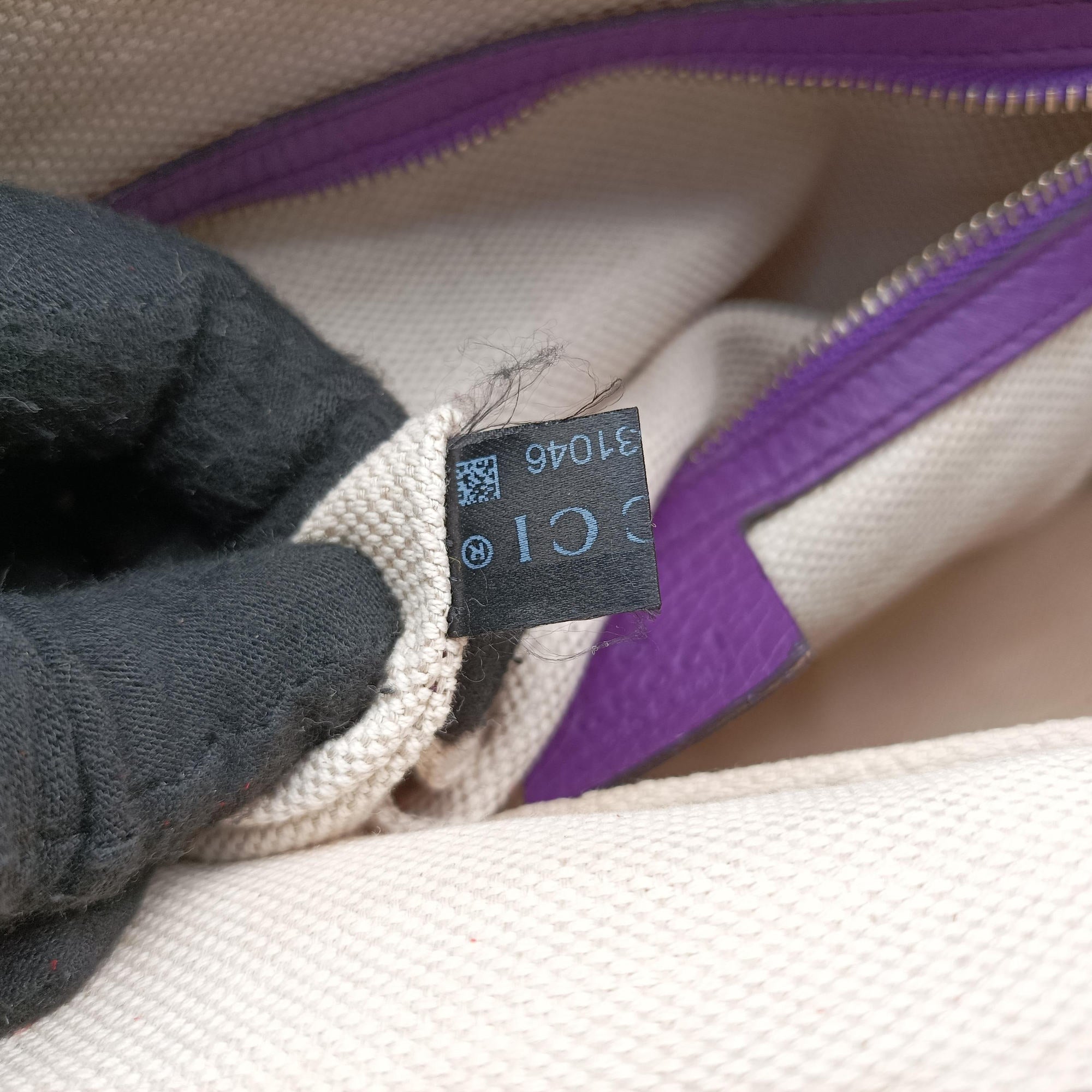 Pre-owned Gucci Soho Purple Leather 369176 shoulderbag | stylenewstar