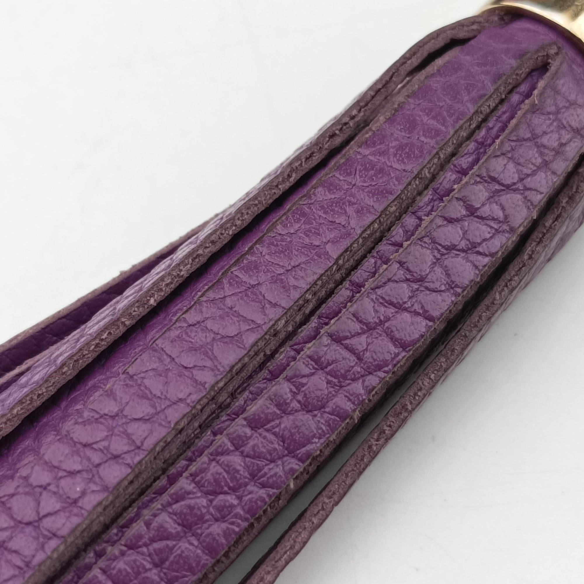 Pre-owned Gucci Soho Purple Leather 369176 shoulderbag | stylenewstar