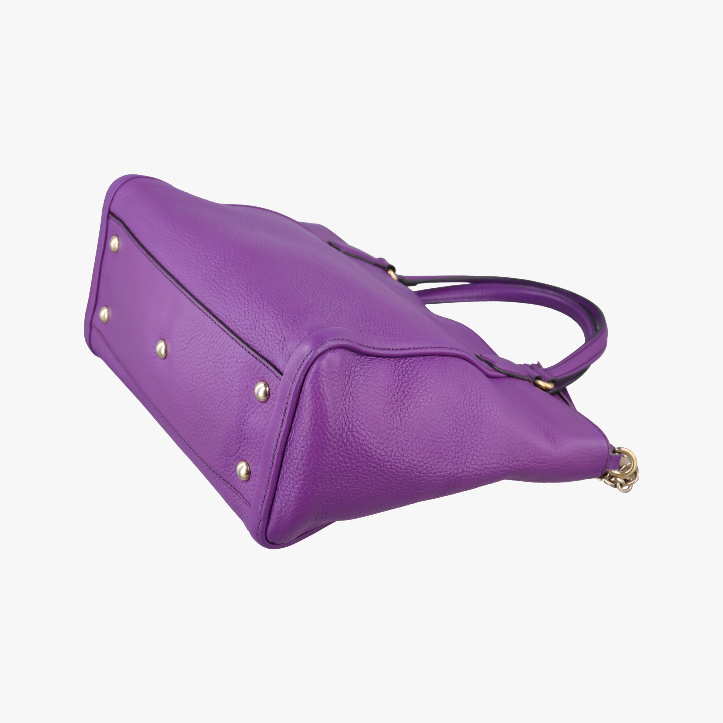 Pre-owned Gucci Soho Purple Leather 369176 shoulderbag | stylenewstar