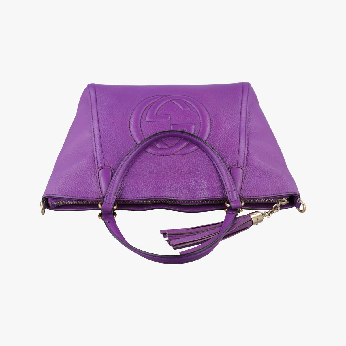 Pre-owned Gucci Soho Purple Leather 369176 shoulderbag | stylenewstar