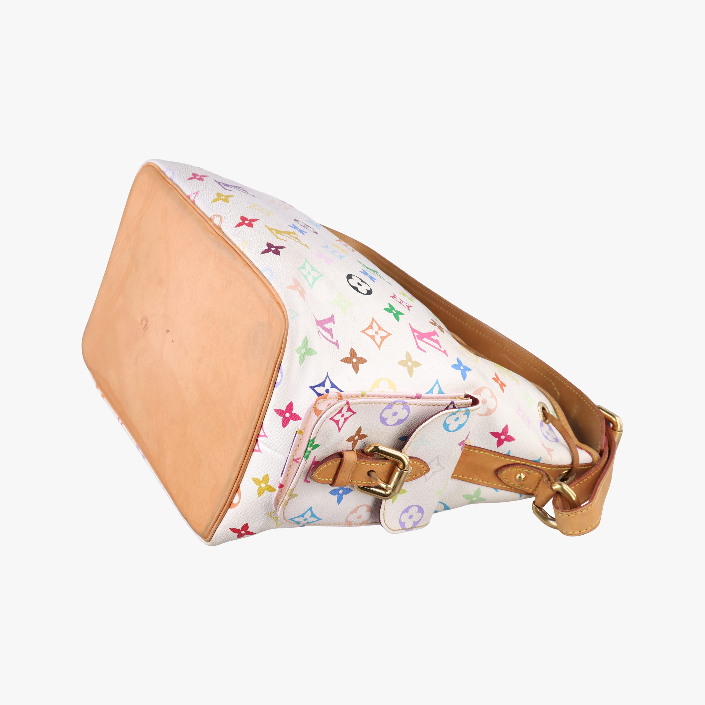 Pre-owned Louis Vuitton Petit NOe white Monogram Multicolor M42229 shoulderbag | stylenewstar
