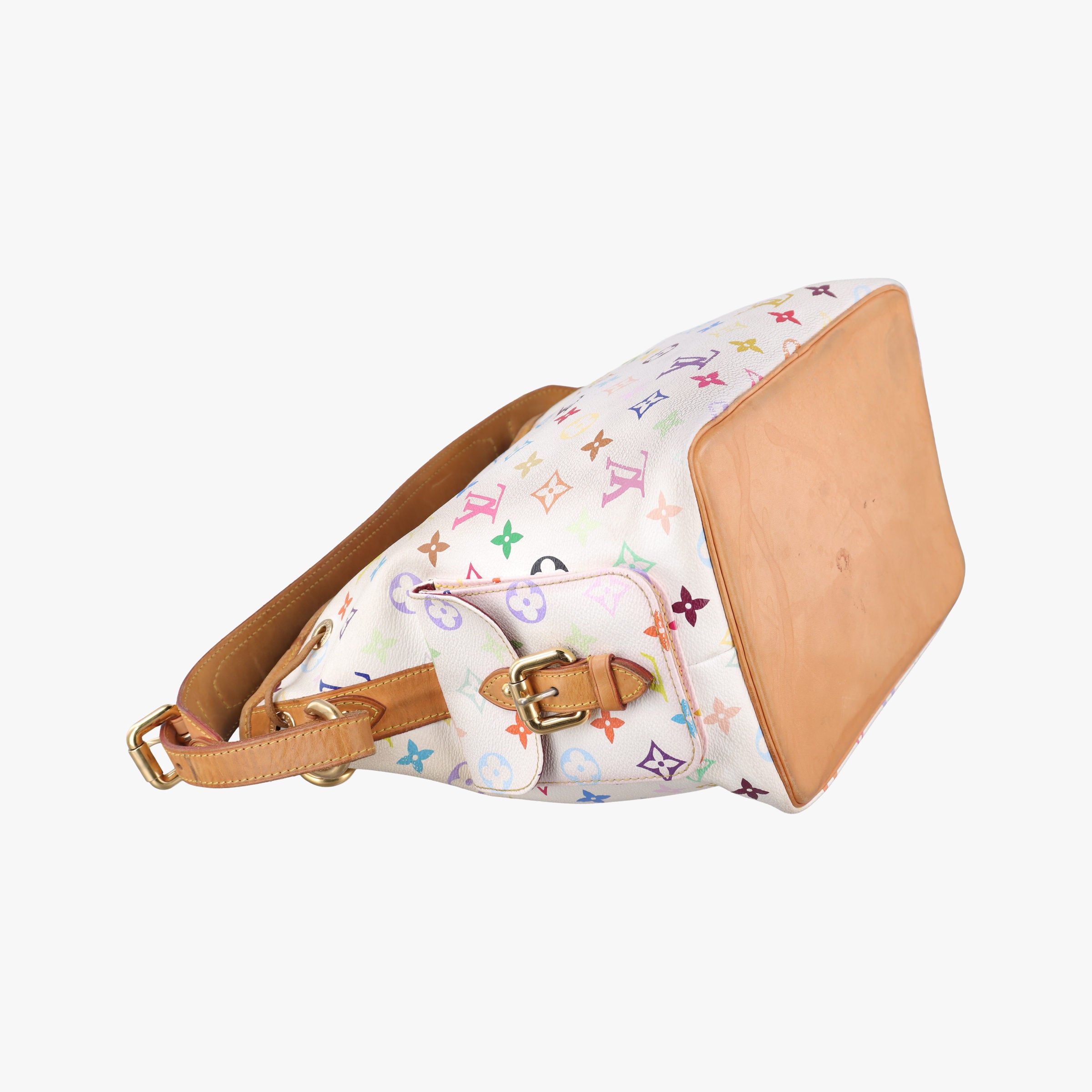 Pre-owned Louis Vuitton Petit NOe white Monogram Multicolor M42229 shoulderbag | stylenewstar