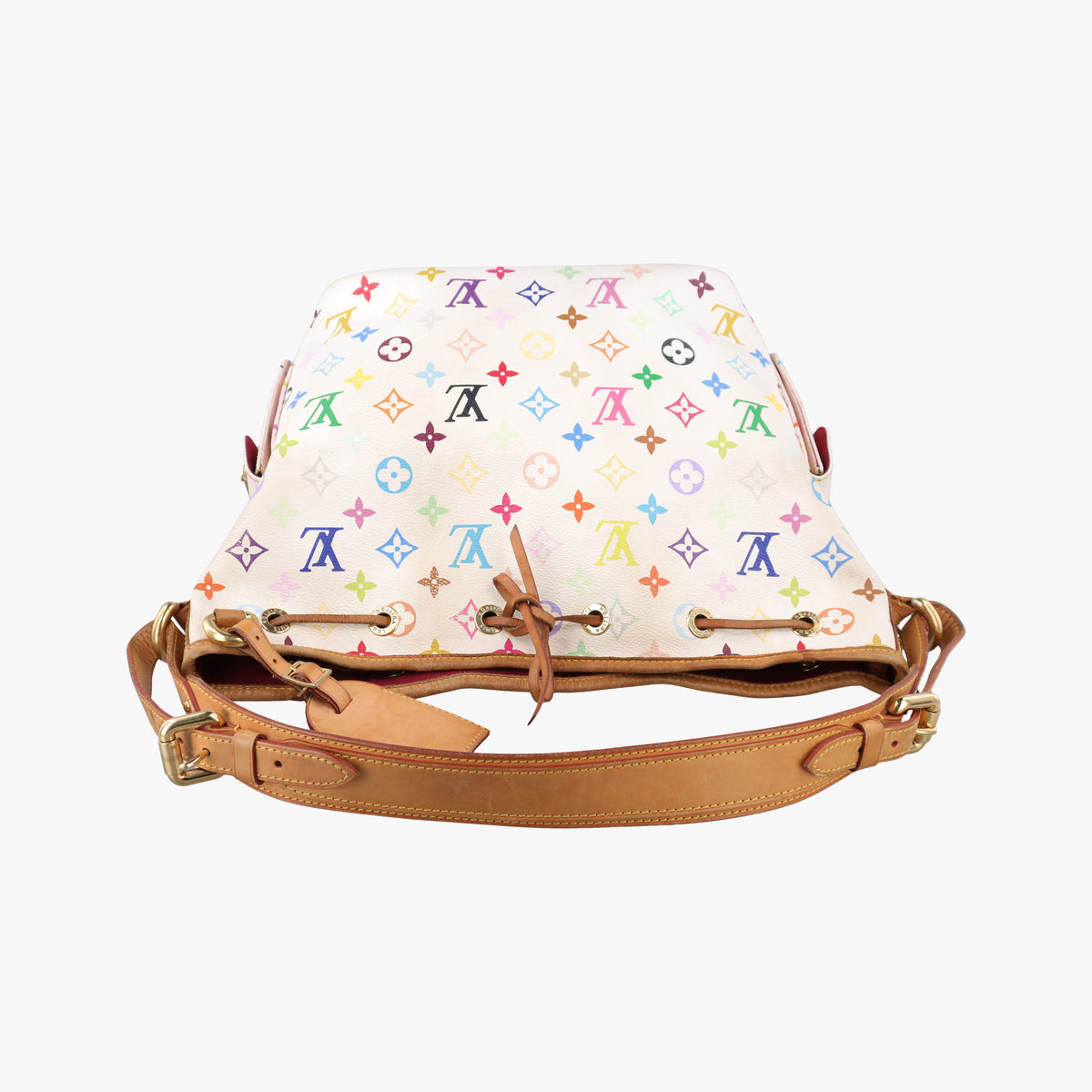 Pre-owned Louis Vuitton Petit NOe white Monogram Multicolor M42229 shoulderbag | stylenewstar