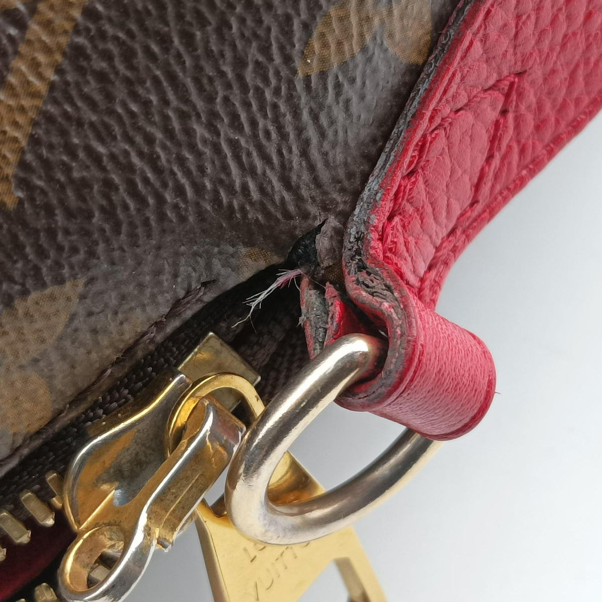 Pre-owned Louis Vuitton RETIRO PM brown×COQUELICOT Monogram Canvas×calf leather M50057 shoulderbag | stylenewstar