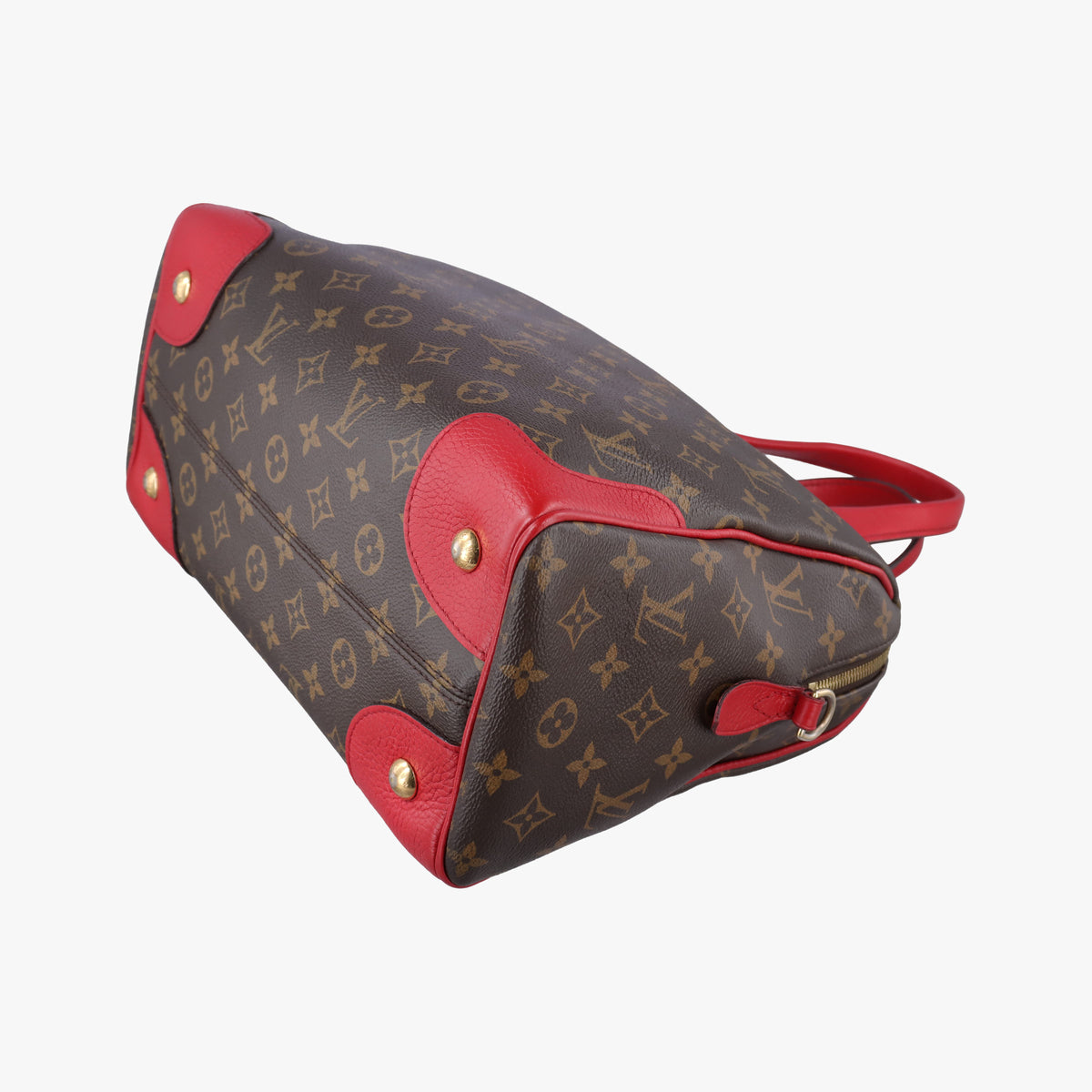 Pre-owned Louis Vuitton RETIRO PM brown×COQUELICOT Monogram Canvas×calf leather M50057 shoulderbag | stylenewstar
