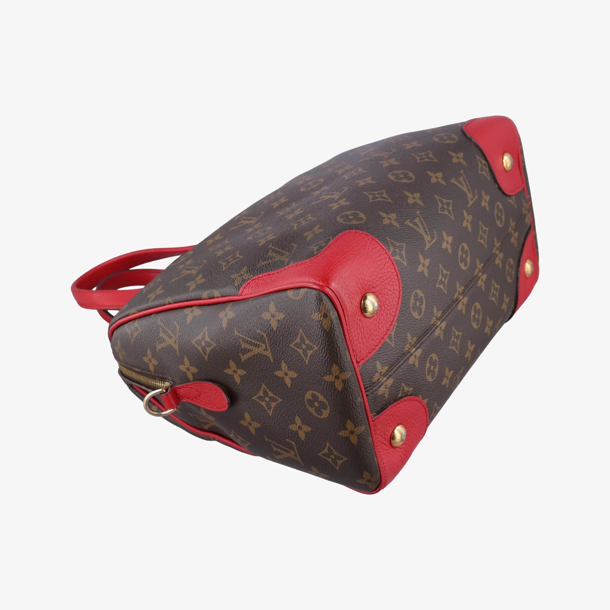 Pre-owned Louis Vuitton RETIRO PM brown×COQUELICOT Monogram Canvas×calf leather M50057 shoulderbag | stylenewstar