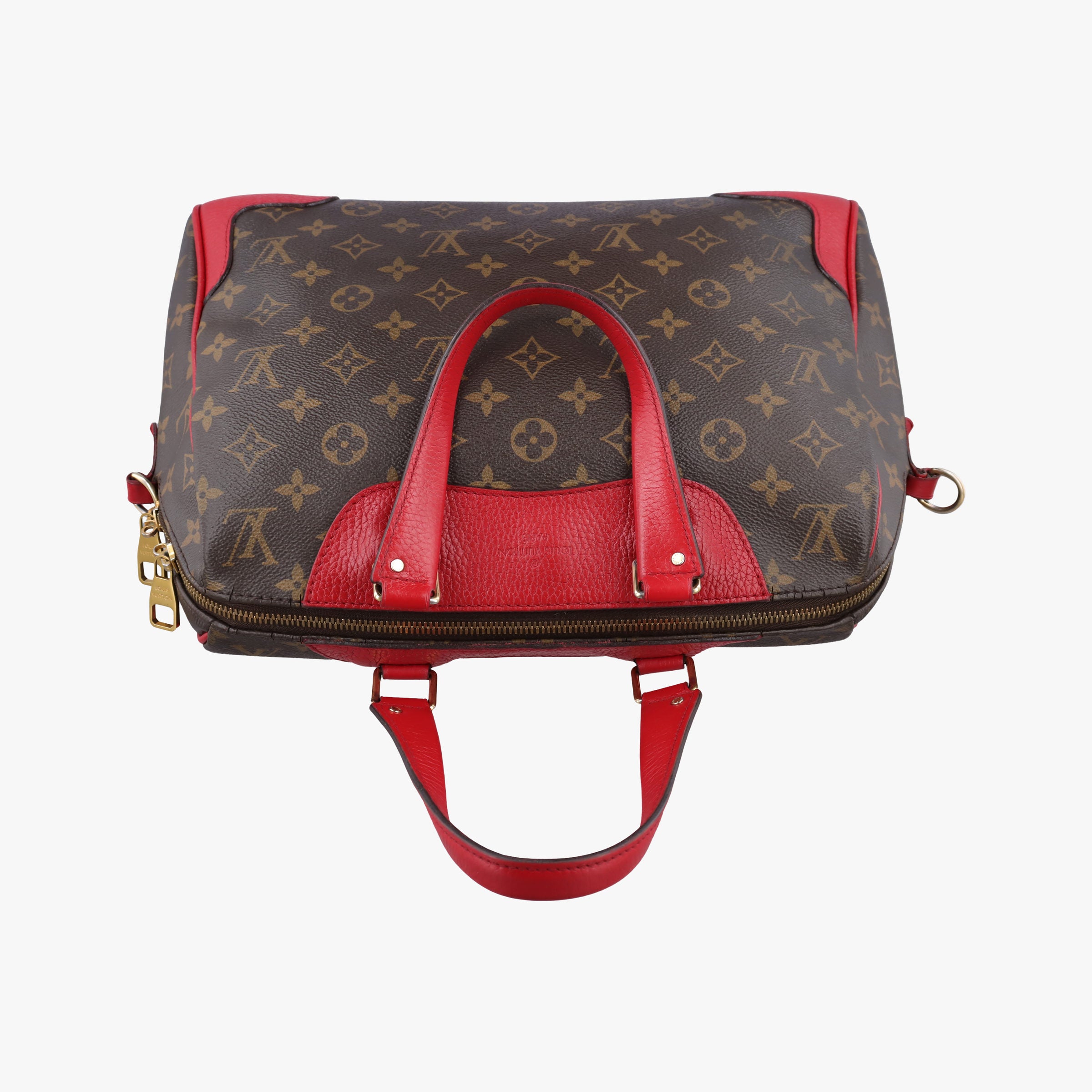 Pre-owned Louis Vuitton RETIRO PM brown×COQUELICOT Monogram Canvas×calf leather M50057 shoulderbag | stylenewstar