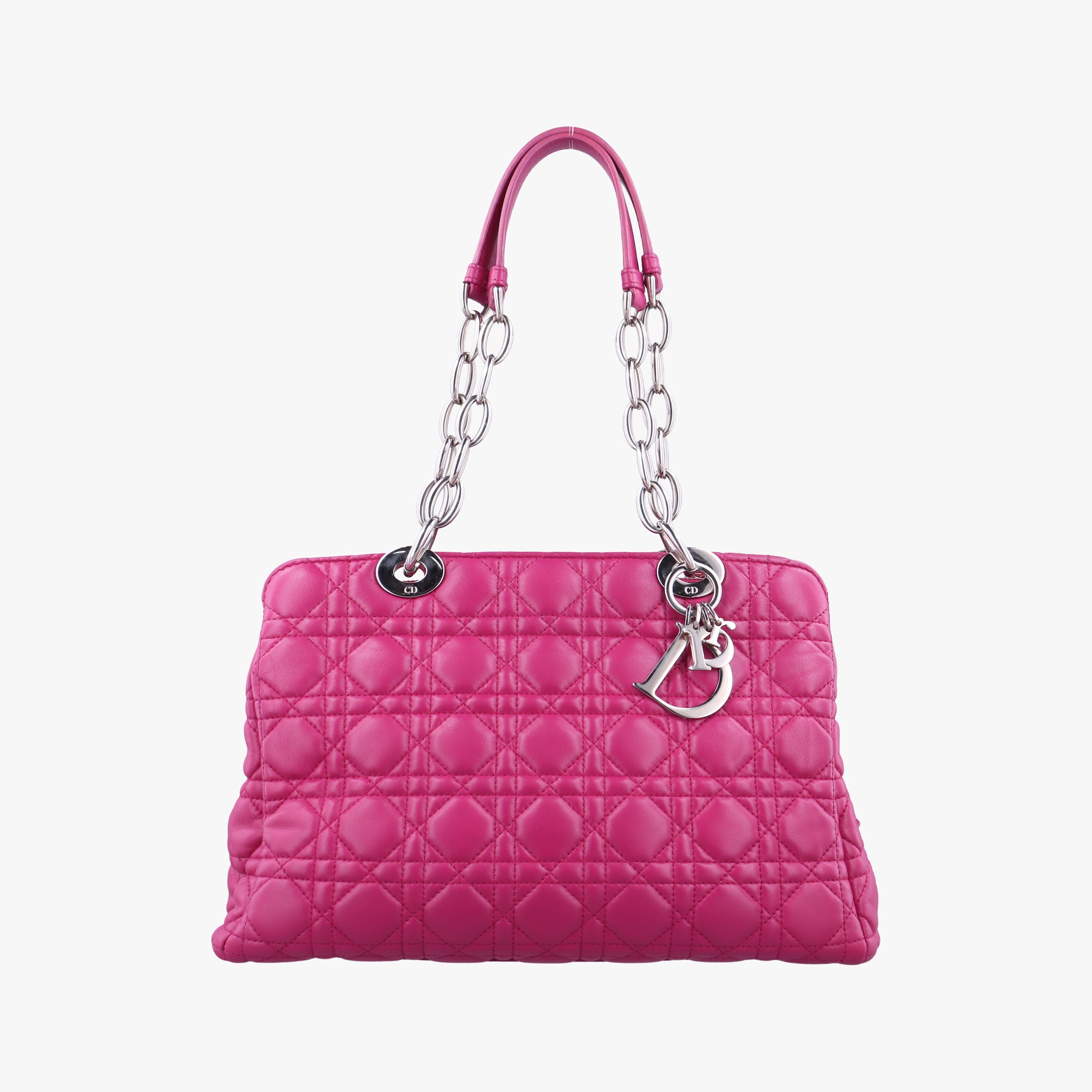 Pre-owned Christian Dior Cannage Dior Soft Shopping Purple lambskin  shoulderbag | stylenewstar