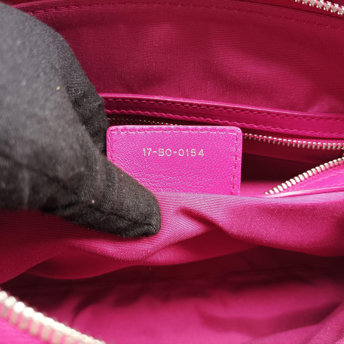 Pre-owned Christian Dior Cannage Dior Soft Shopping Purple lambskin  shoulderbag | stylenewstar
