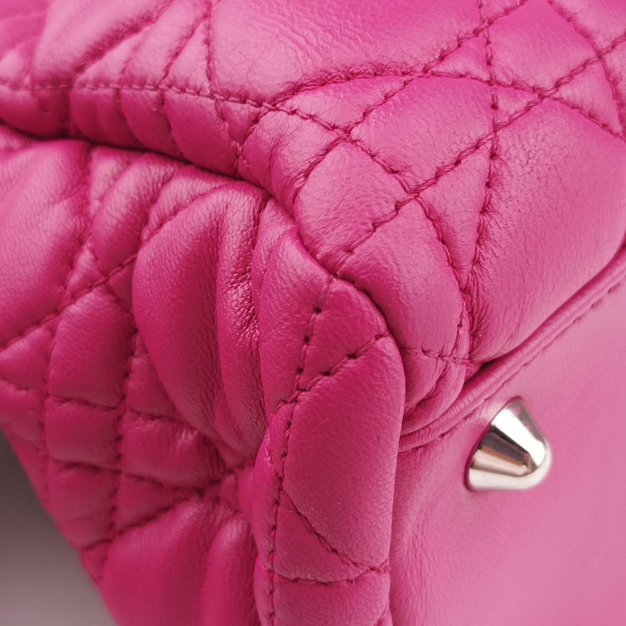 Pre-owned Christian Dior Cannage Dior Soft Shopping Purple lambskin  shoulderbag | stylenewstar