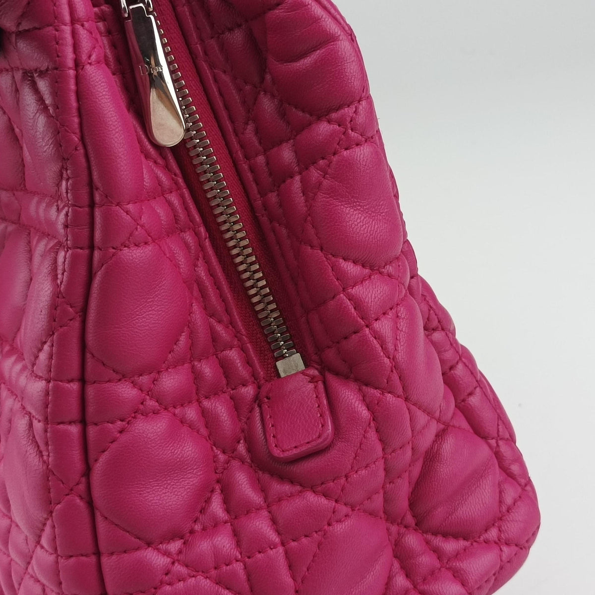 Pre-owned Christian Dior Cannage Dior Soft Shopping Purple lambskin  shoulderbag | stylenewstar