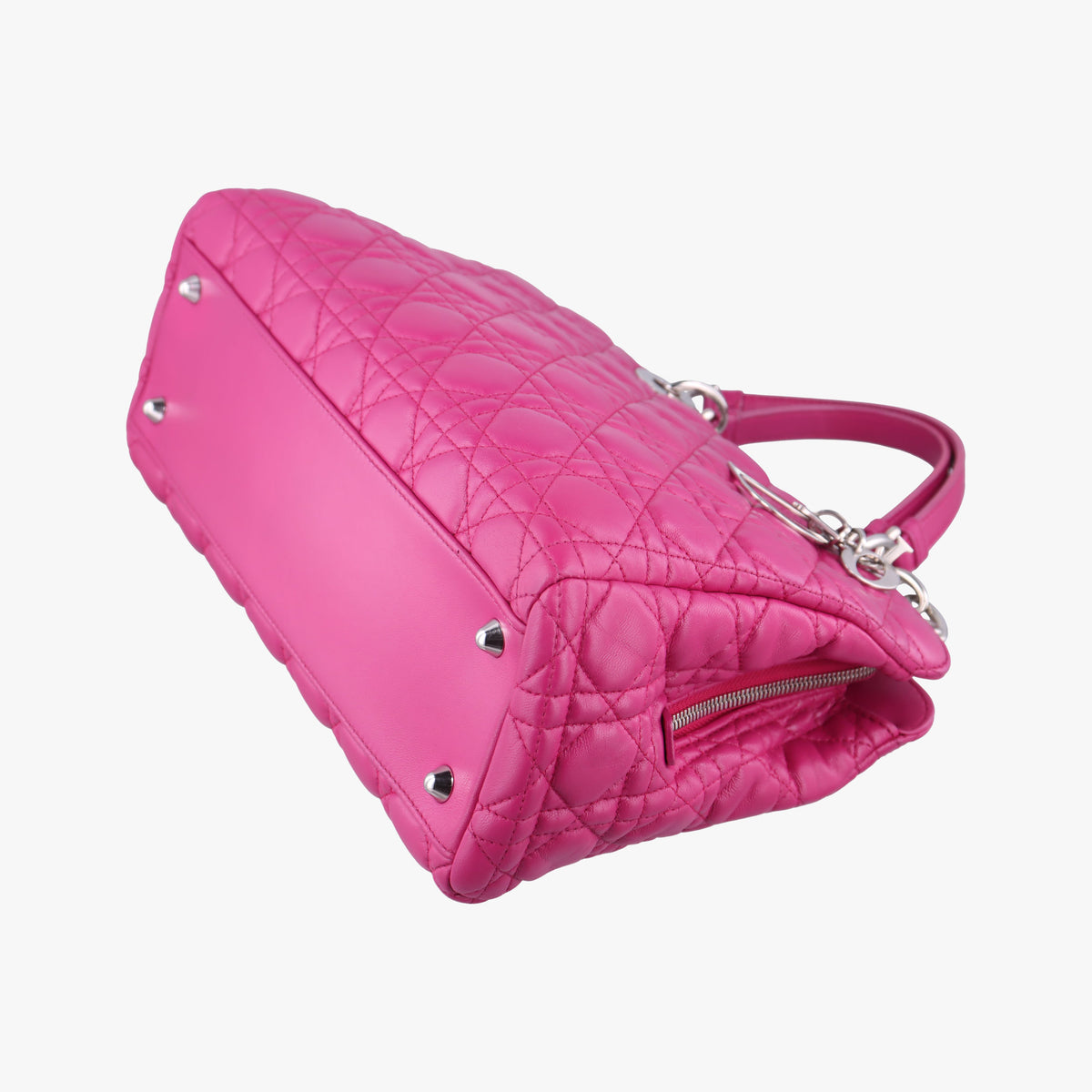 Pre-owned Christian Dior Cannage Dior Soft Shopping Purple lambskin  shoulderbag | stylenewstar