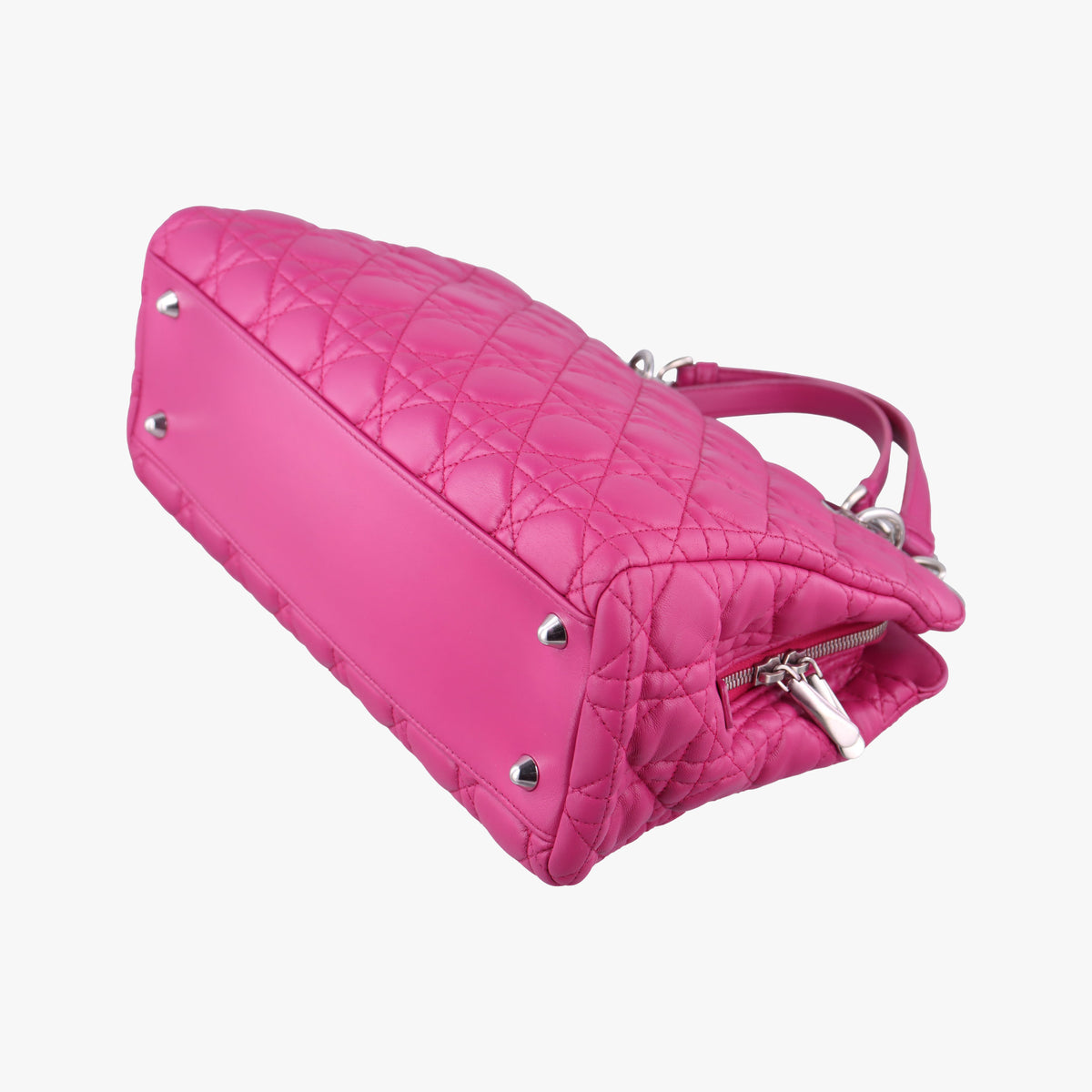 Pre-owned Christian Dior Cannage Dior Soft Shopping Purple lambskin  shoulderbag | stylenewstar