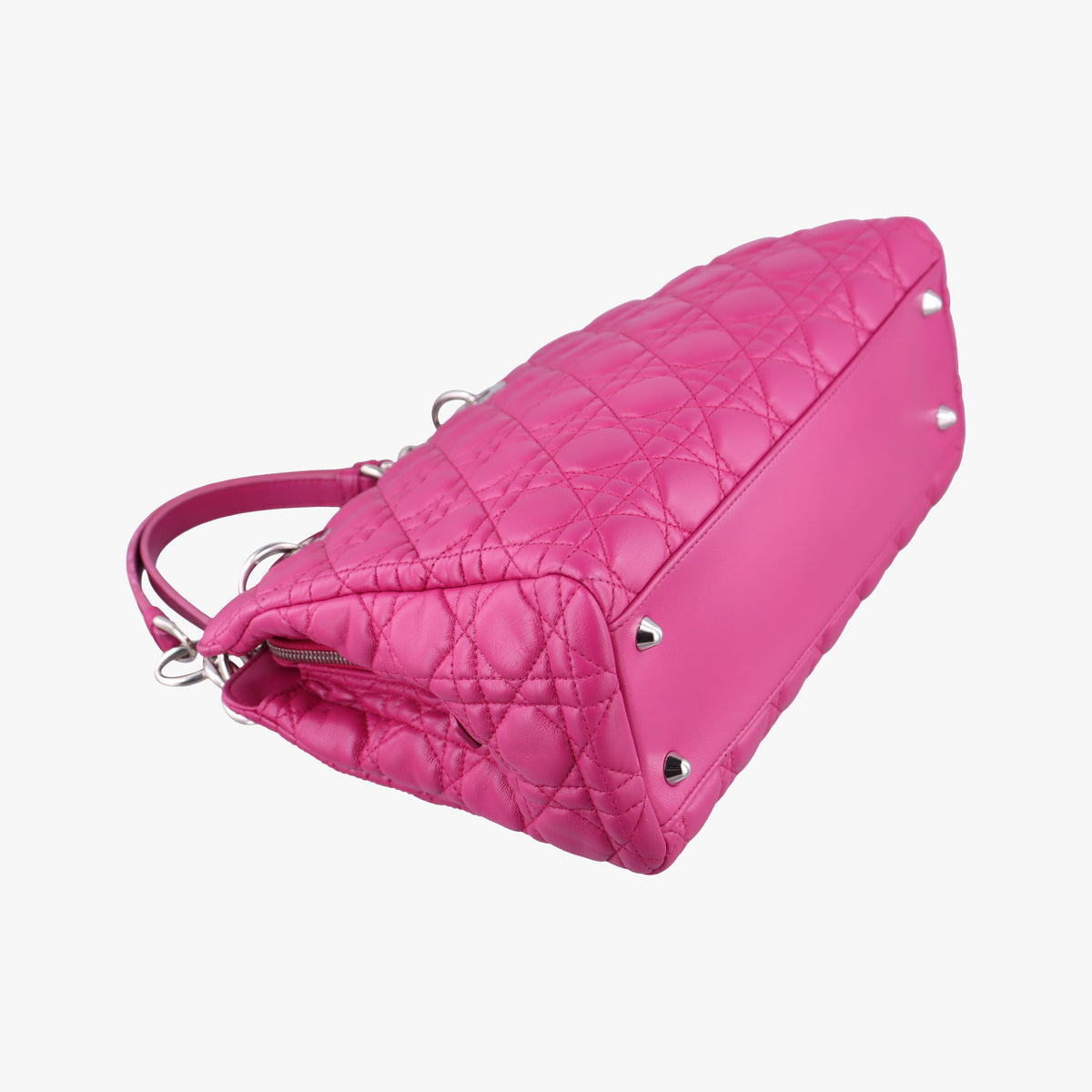 Pre-owned Christian Dior Cannage Dior Soft Shopping Purple lambskin  shoulderbag | stylenewstar