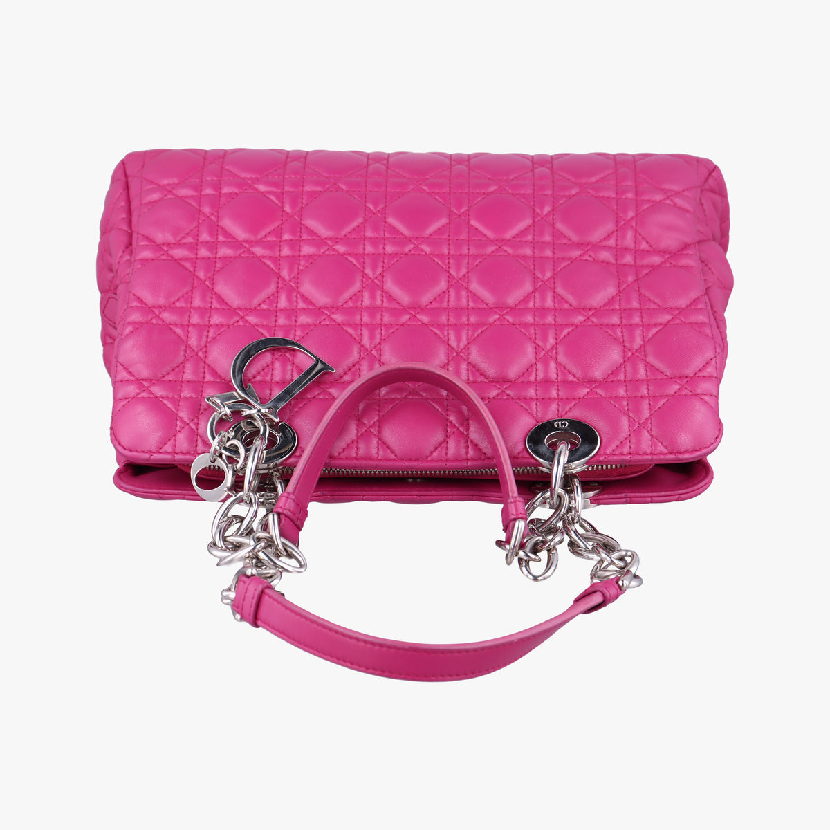 Pre-owned Christian Dior Cannage Dior Soft Shopping Purple lambskin  shoulderbag | stylenewstar