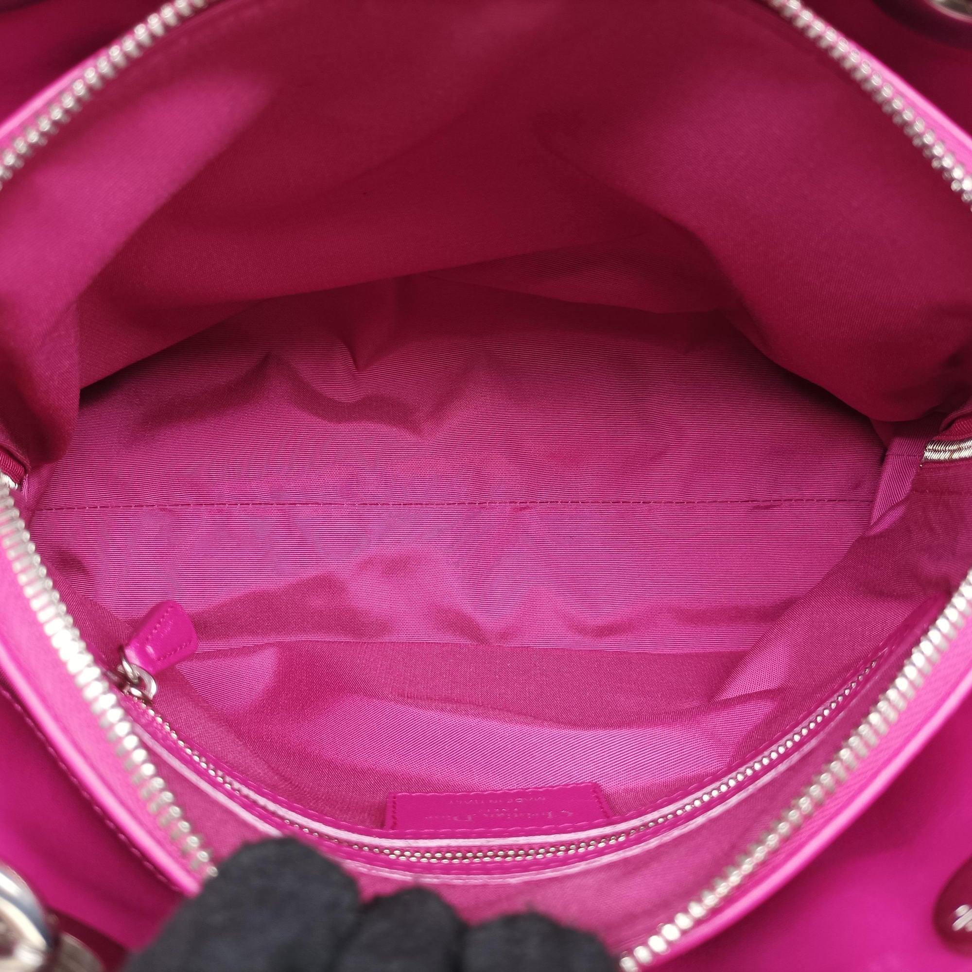 Pre-owned Christian Dior Cannage Dior Soft Shopping Purple lambskin  shoulderbag | stylenewstar