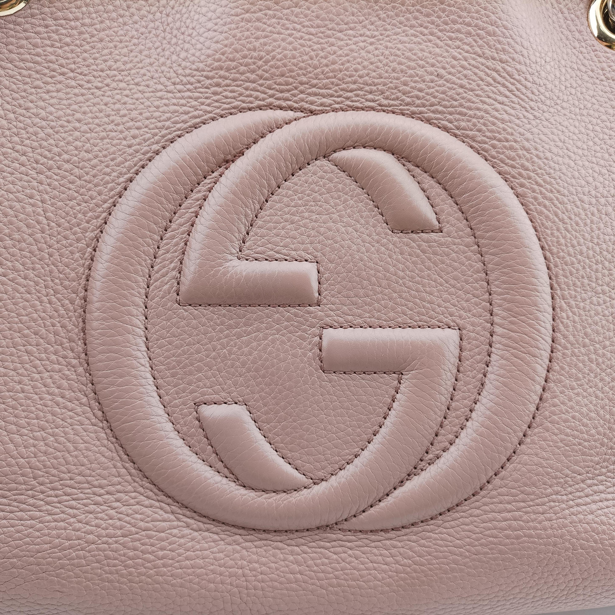 Pre-owned Gucci Soho Pink Leather 308982 shoulderbag | stylenewstar