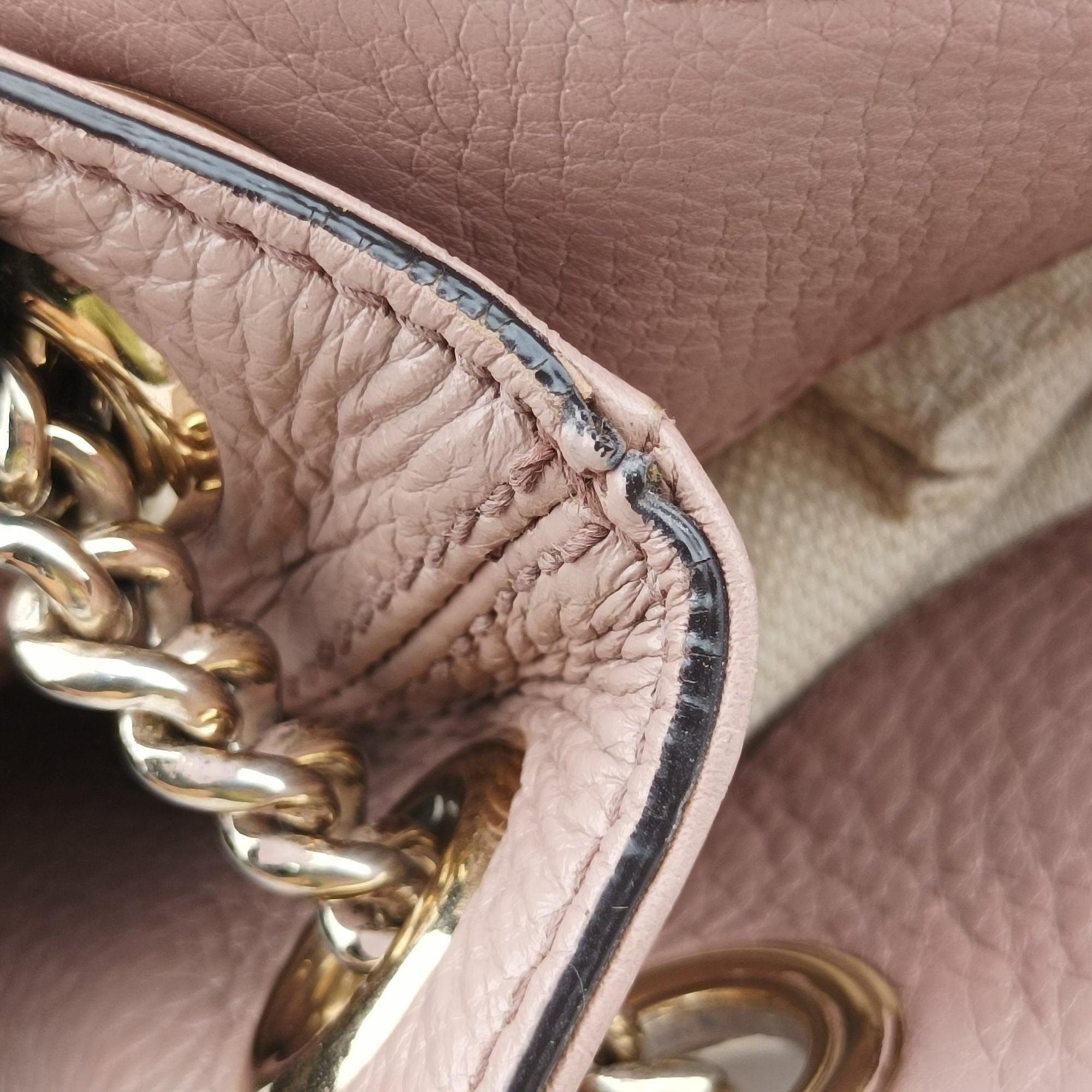 Pre-owned Gucci Soho Pink Leather 308982 shoulderbag | stylenewstar