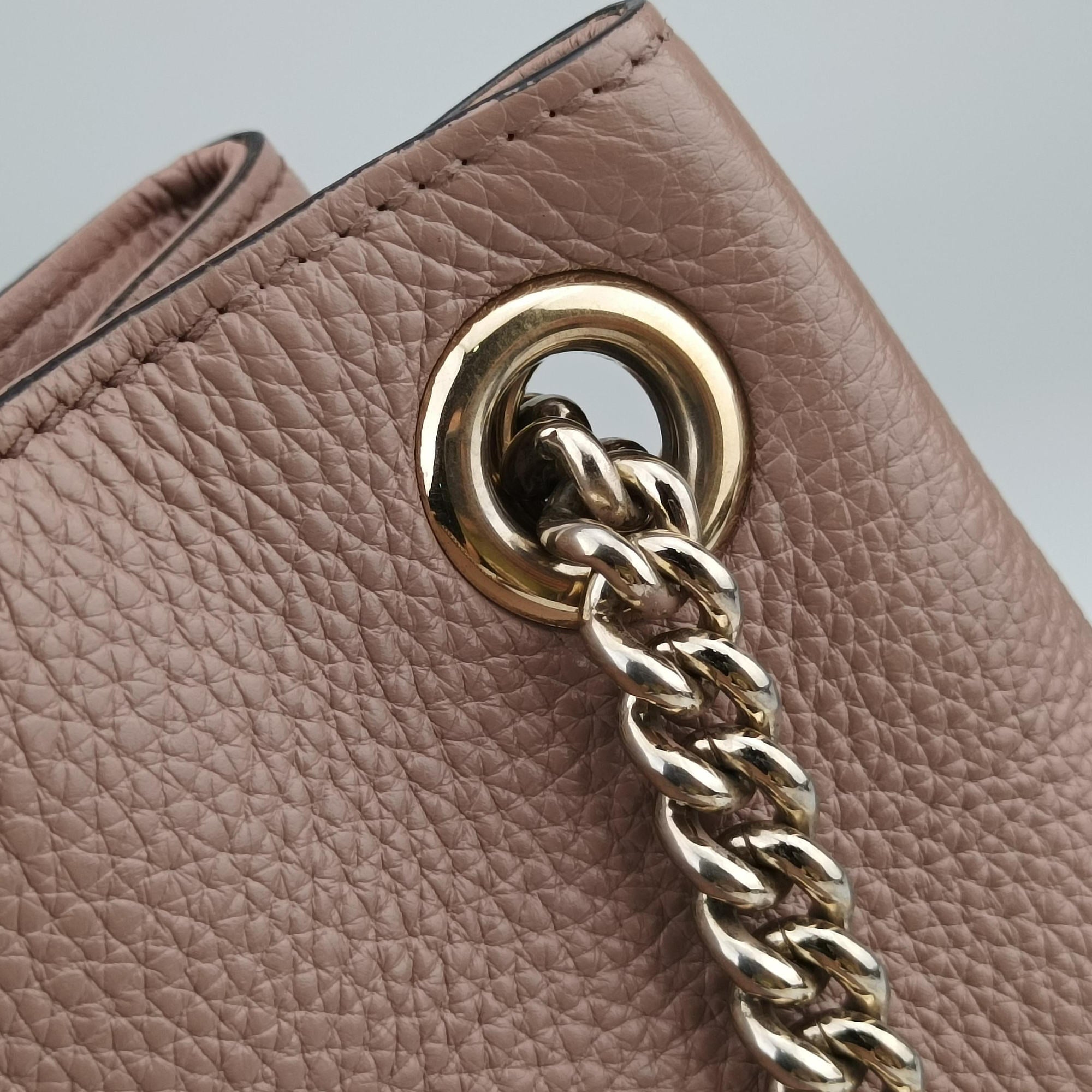 Pre-owned Gucci Soho Pink Leather 308982 shoulderbag | stylenewstar